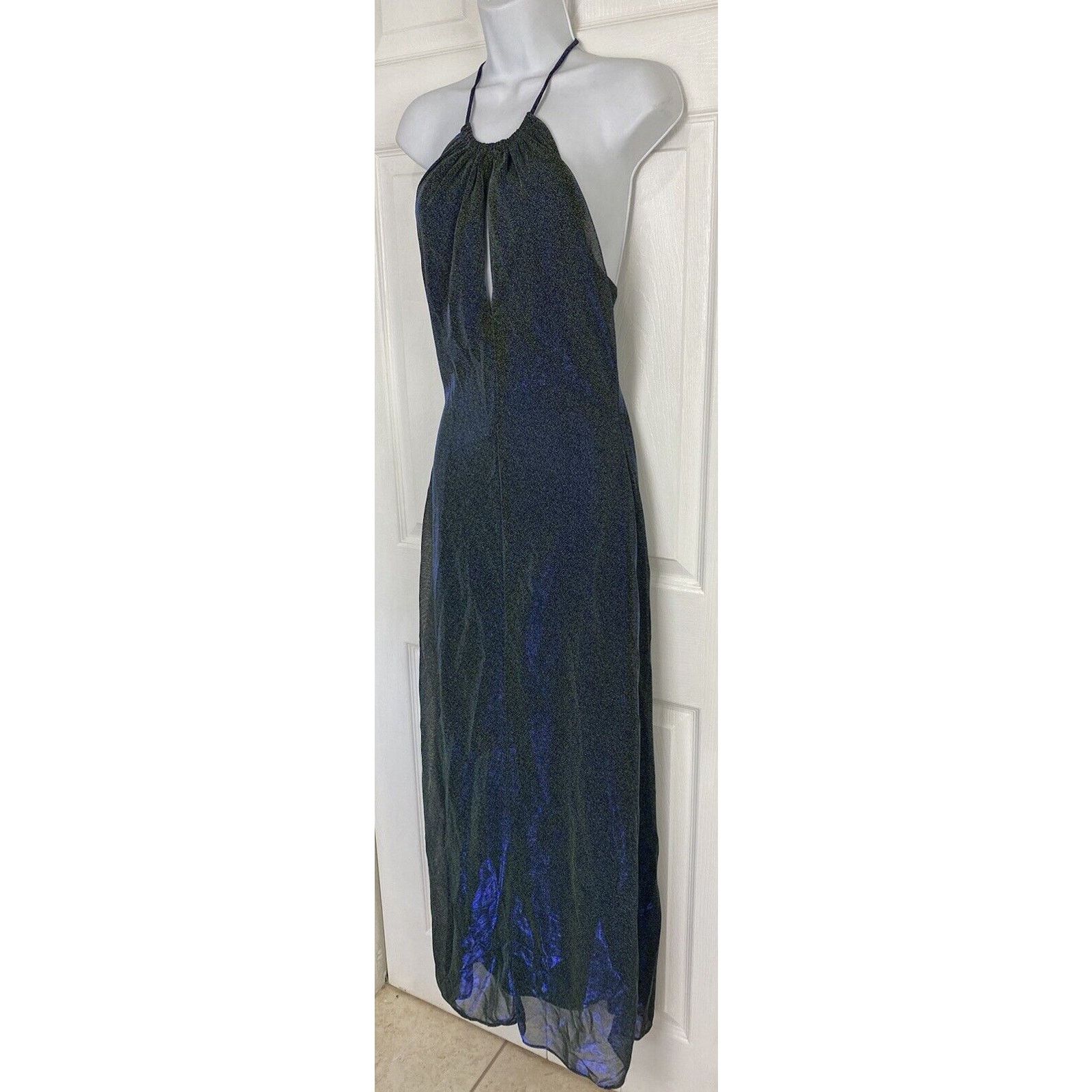 Jessica McClintock Jessica McClintock Gunne Saxe Halter Dress Iridescent Y2K Size S / US 4 / IT 40 - 4 Thumbnail