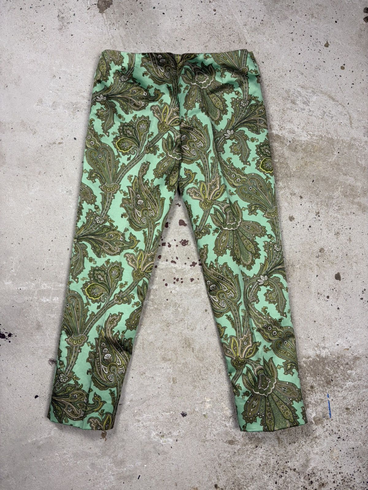 Dolce & Gabbana SS2000 Dolce & Gabbana Paisley Print Silk Set Pants + Shirt Size 30" / US 8 / IT 44 - 6 Thumbnail