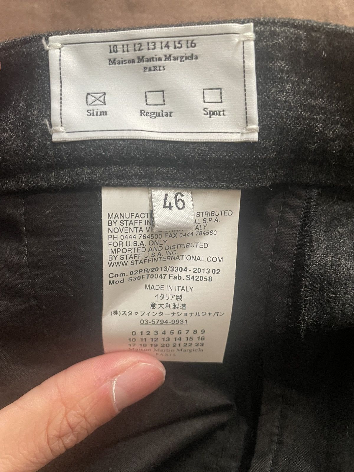 Maison Margiela Margiela Dark Grey Pattern Wool Suit 46 Size 46S - 8 Thumbnail