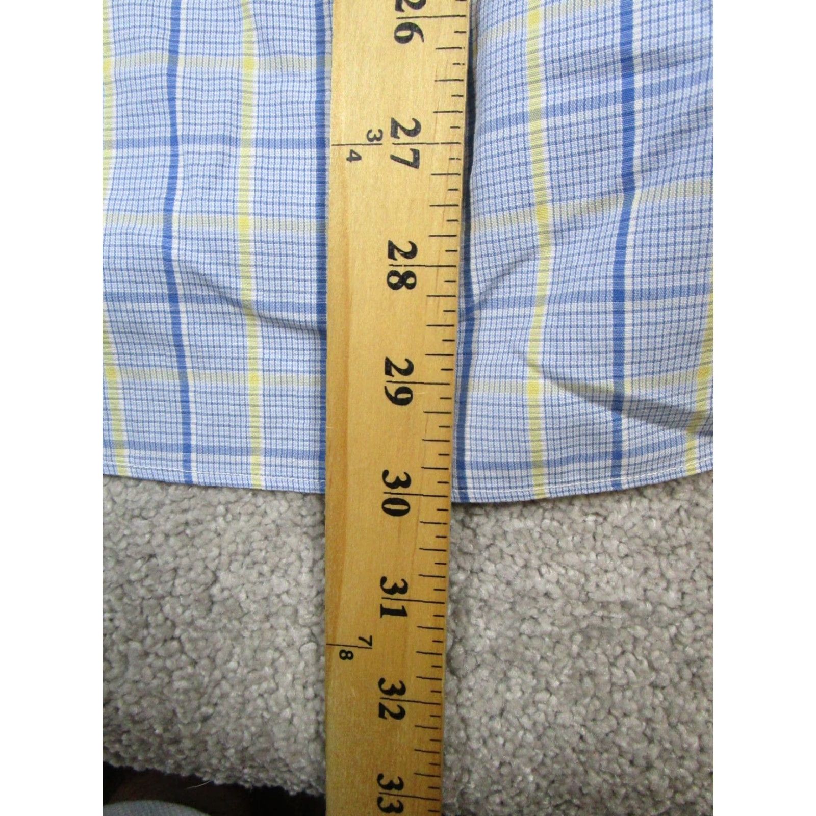 Bonobos VINTAGE Bonobos Dress Shirt Plaid Long Sleeve Mens 15.5 Blue Cotton Button-Down Size 40R - 8 Thumbnail