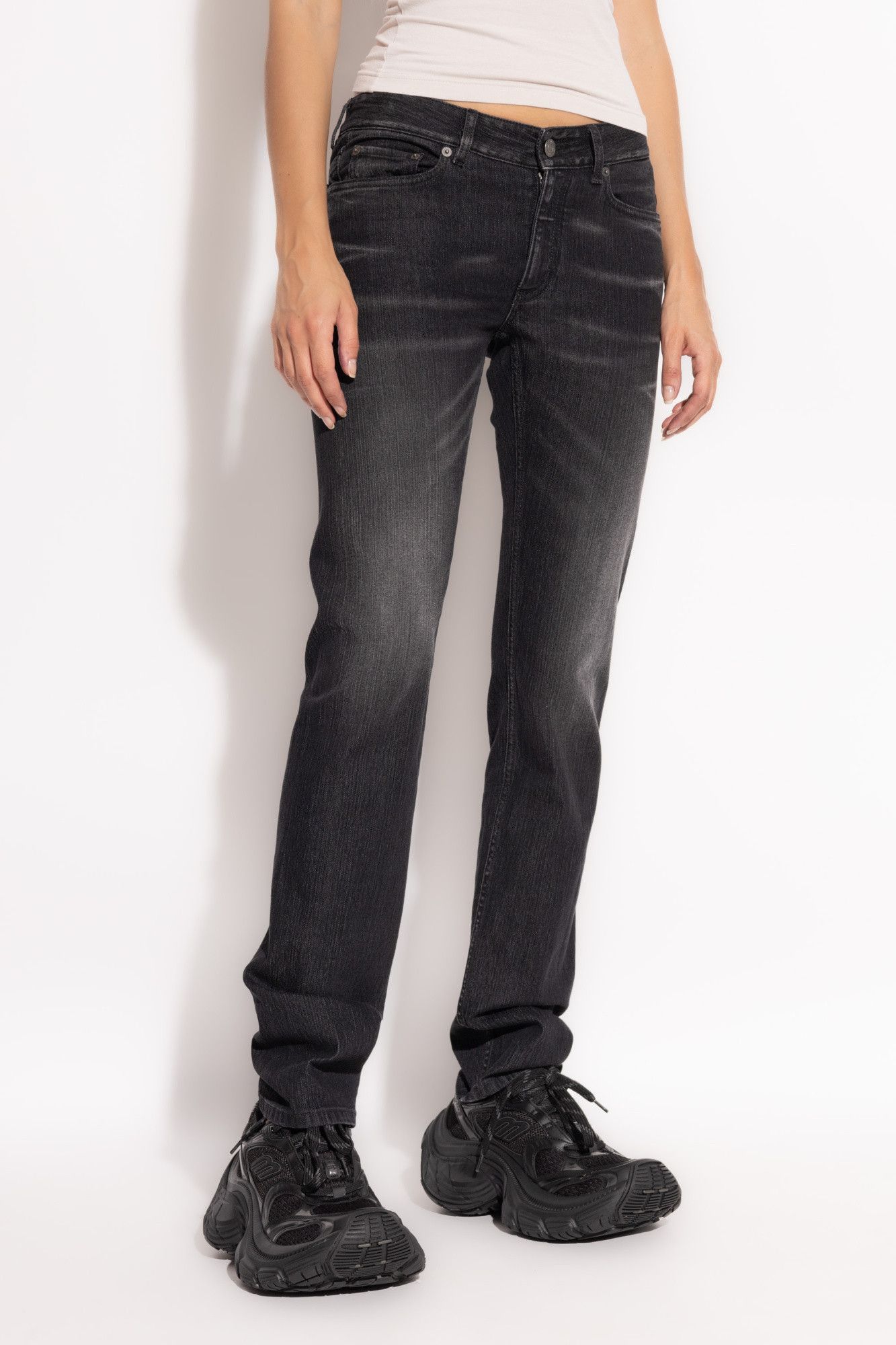 Balenciaga o1la1rc1a1125 Low Waist Seamless Pants in Black Size 26" / US 2 / IT 38 - 3 Thumbnail