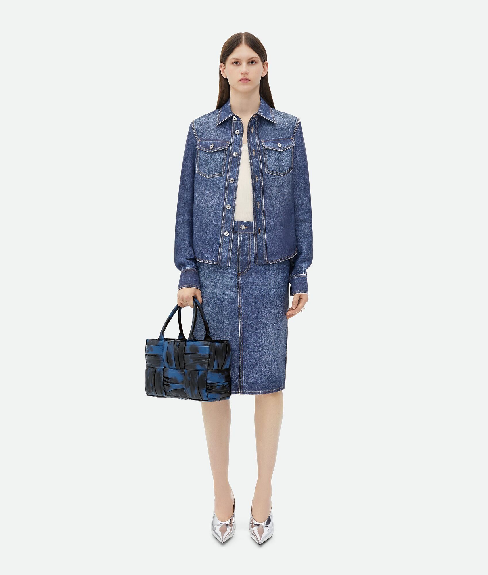 Bottega Veneta o1n1vont0625 Size: OS / Small Arco Tote Bag in Surf/Space Size ONE SIZE - 4 Thumbnail