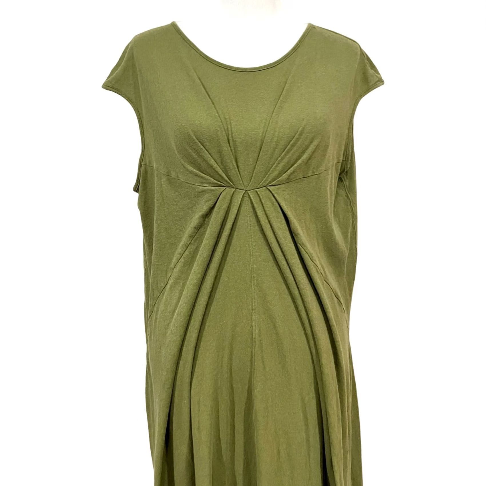 Free People Free People Beach Dress Cover Up Maxi Oversized Olive Green 100% Cotton M Womens Dress Beach Maxi Green Ottoman? Size M / US 6-8 / IT 42-44 - 6 Thumbnail