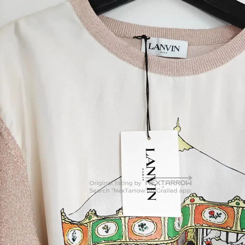 Lanvin Lanvin Silk Printed Long Sleeve Top . Size L / US 10 / IT 46 - 5 Thumbnail