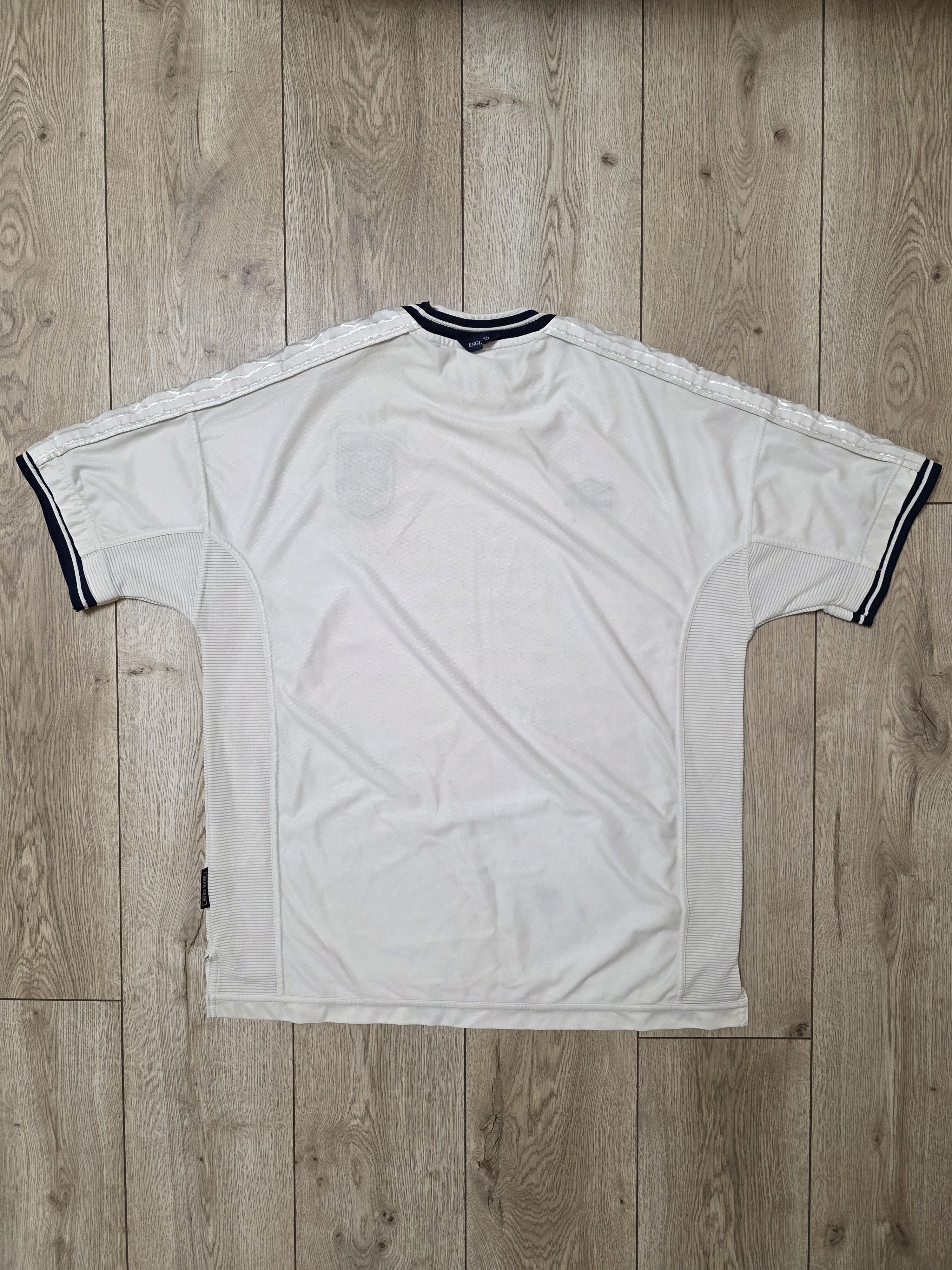 Vintage ENGLAND 1999 2001 HOME VINTAGE FOOTBALL SHIRT SOCCER JERSEY Size US XXL / EU 58 / 5 - 2 Thumbnail