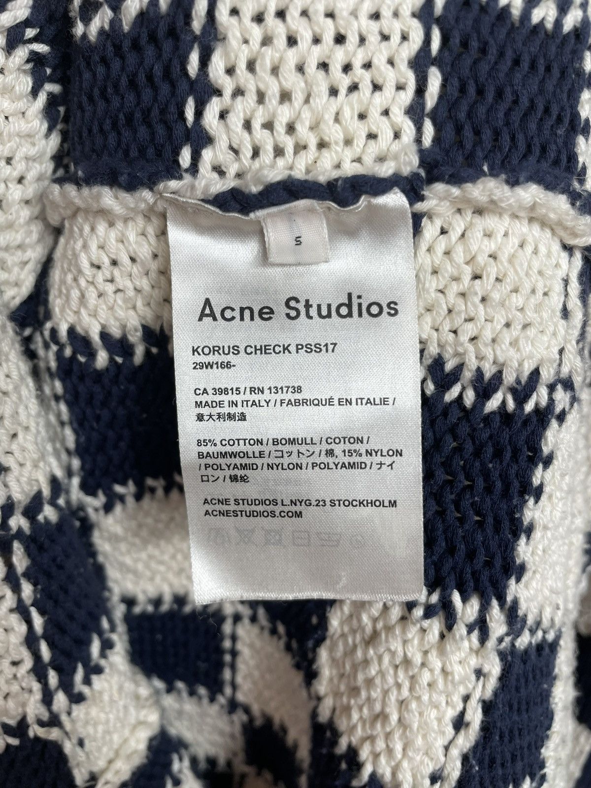 Acne Studios *RARE* Acne Studios Korus Check checked sweater knit Size US M / EU 48-50 / 2 - 6 Thumbnail