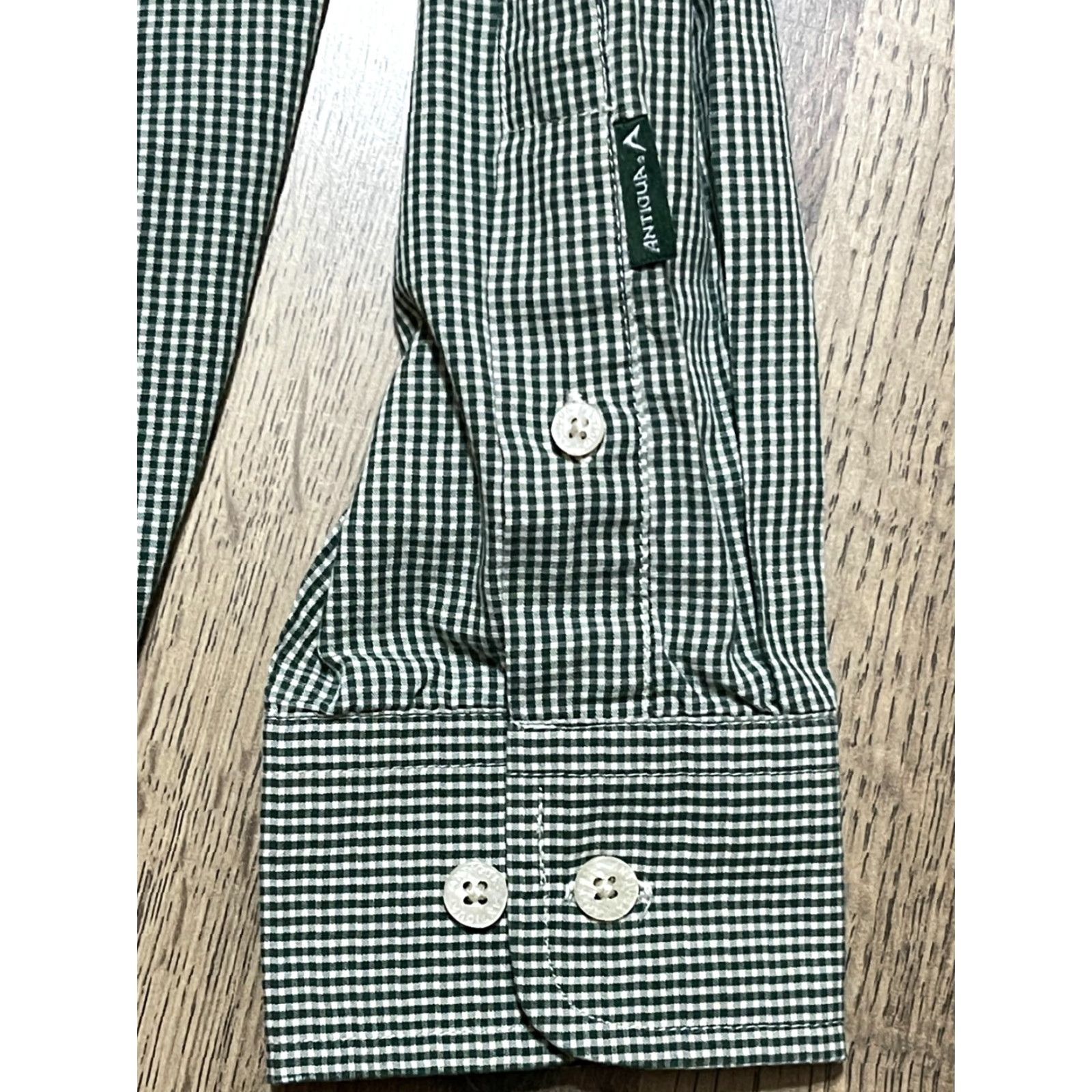Vintage Antigua Shirt Mens Small Green Bay Packers Green White Plaid Button Up Shirt Size US S / EU 44-46 / 1 - 4 Thumbnail