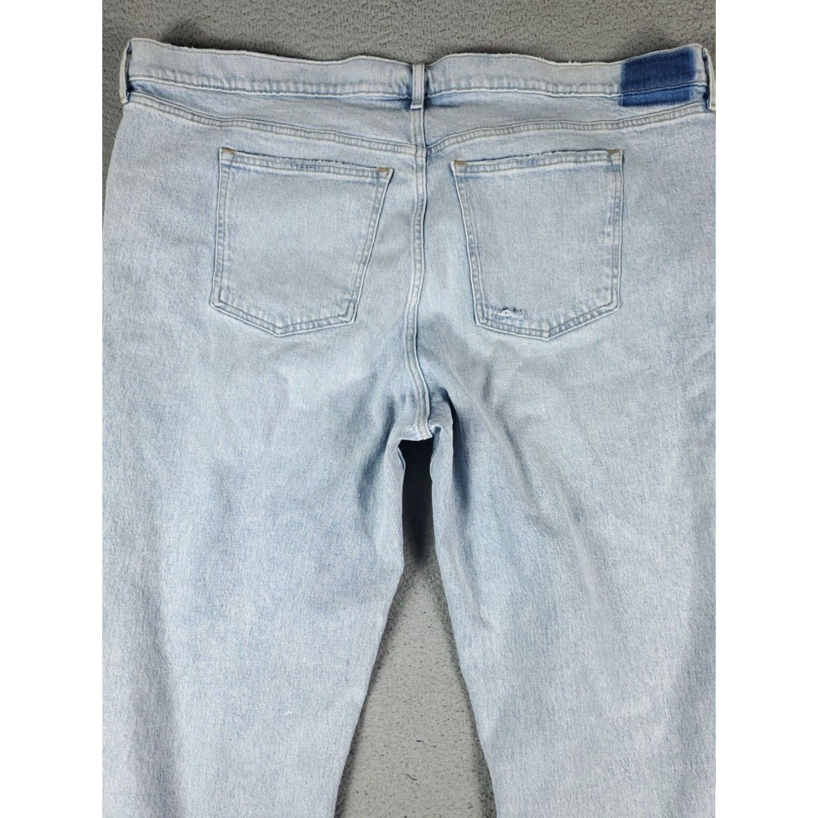 Abercrombie & Fitch Abercrombie & Fitch Jeans Womens Size 37 Blue Straight Leg Distressed Denim Pants Size 25" / US 0 / IT 36 - 7 Thumbnail