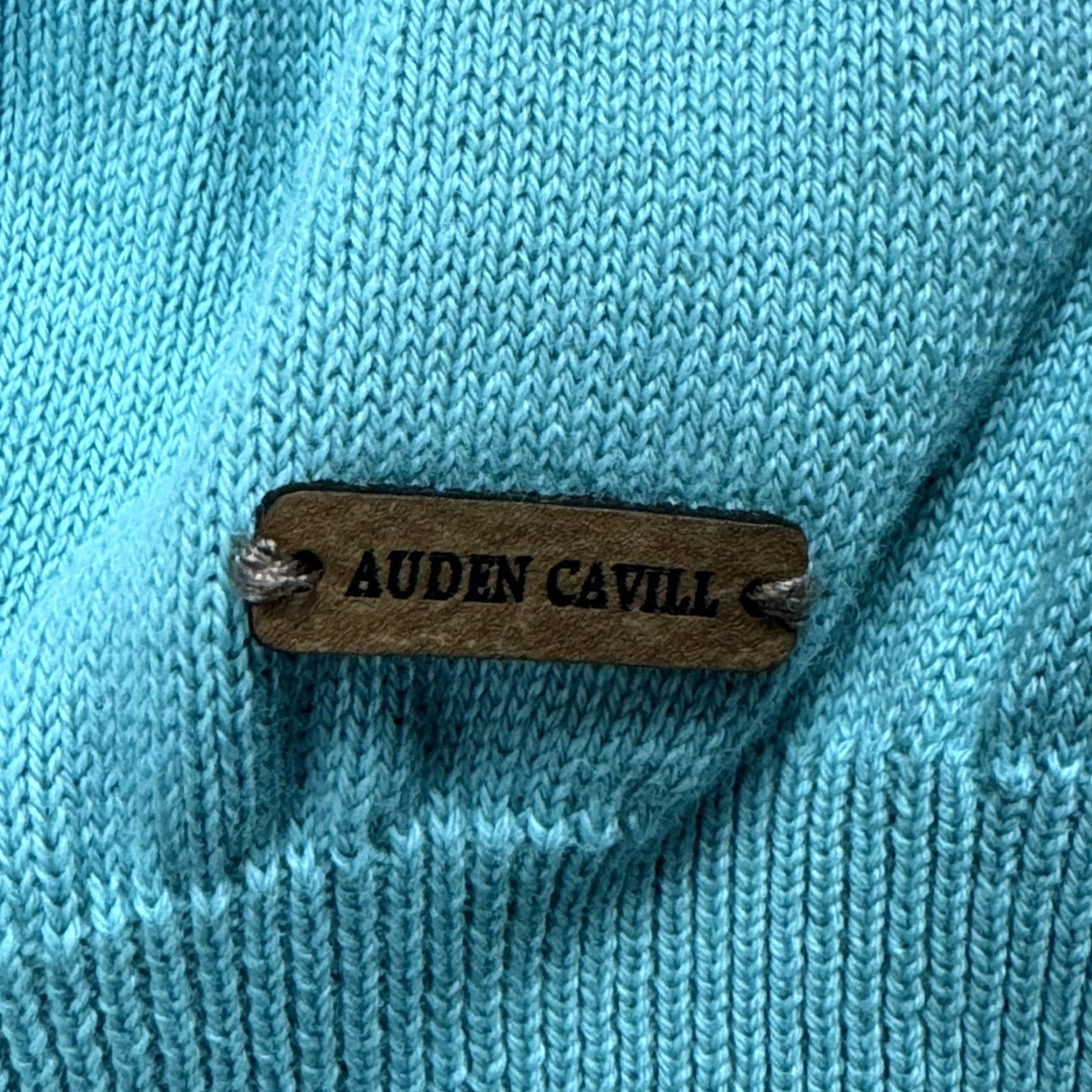 Vintage AUDEN CAVILL Men's Large Seafoam Blue Pullover Crewneck Sweater - 100% Cotton, Dressy, Sailing Size US L / EU 52-54 / 3 - 4 Thumbnail