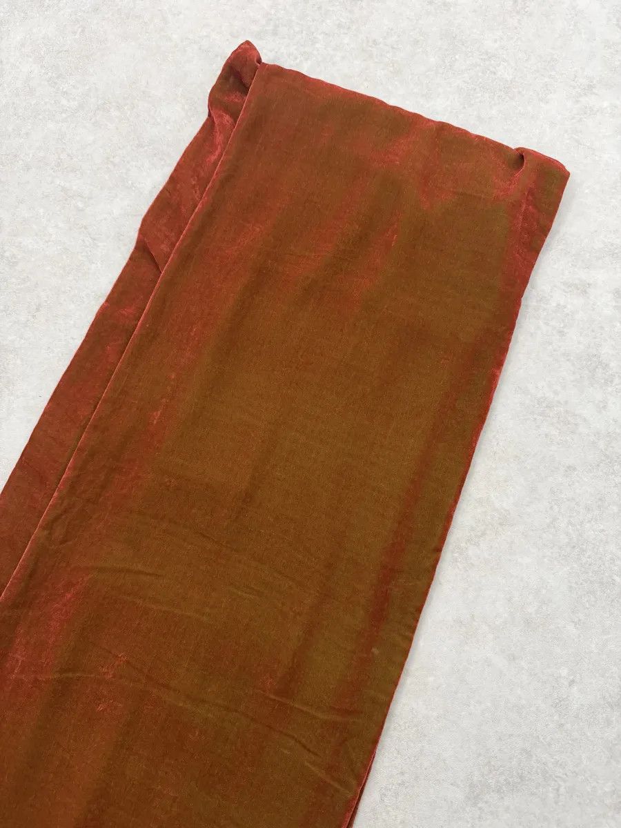 Comme des Garcons 1990s Comme des Garçons Dark Orange Velvet Scarf Size ONE SIZE - 4 Thumbnail
