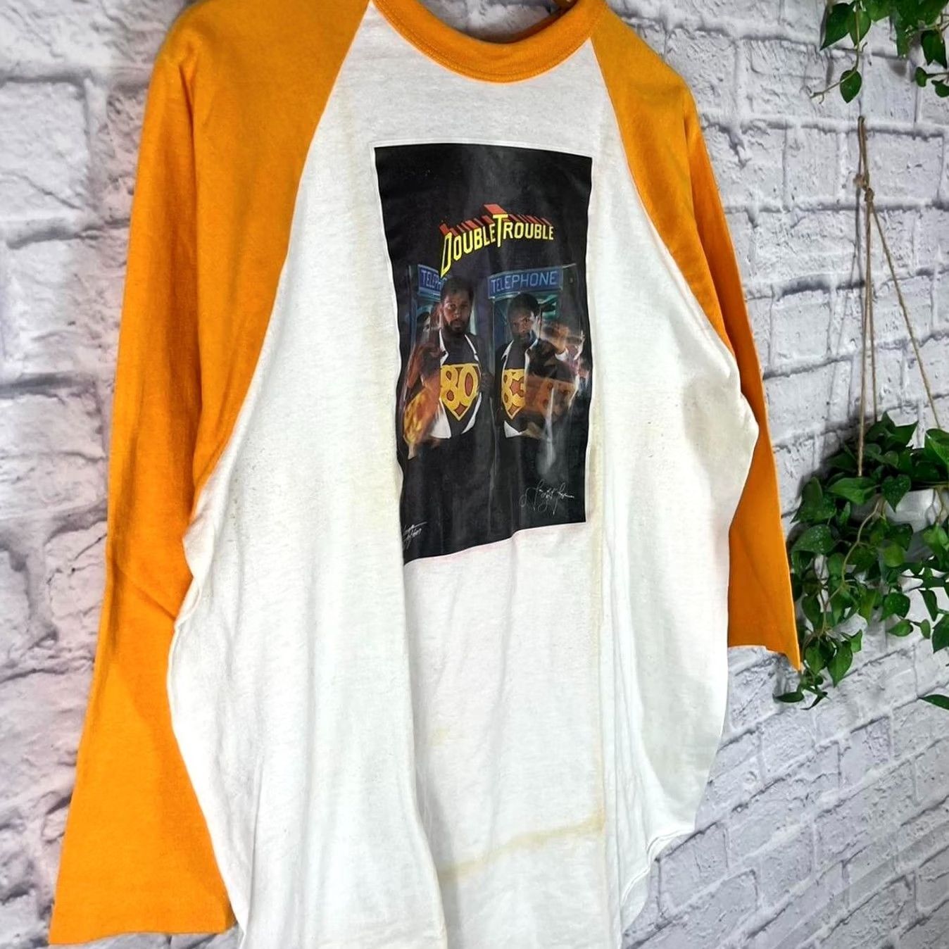 Vintage VINTAGE 80s NFL Tee Mens XL White John Jefferson James Lofton Graphic Tee Flaws Unwashed Preserve 1980s Sportswear American Vintage Size US XL / EU 56 / 4 - 2 Thumbnail