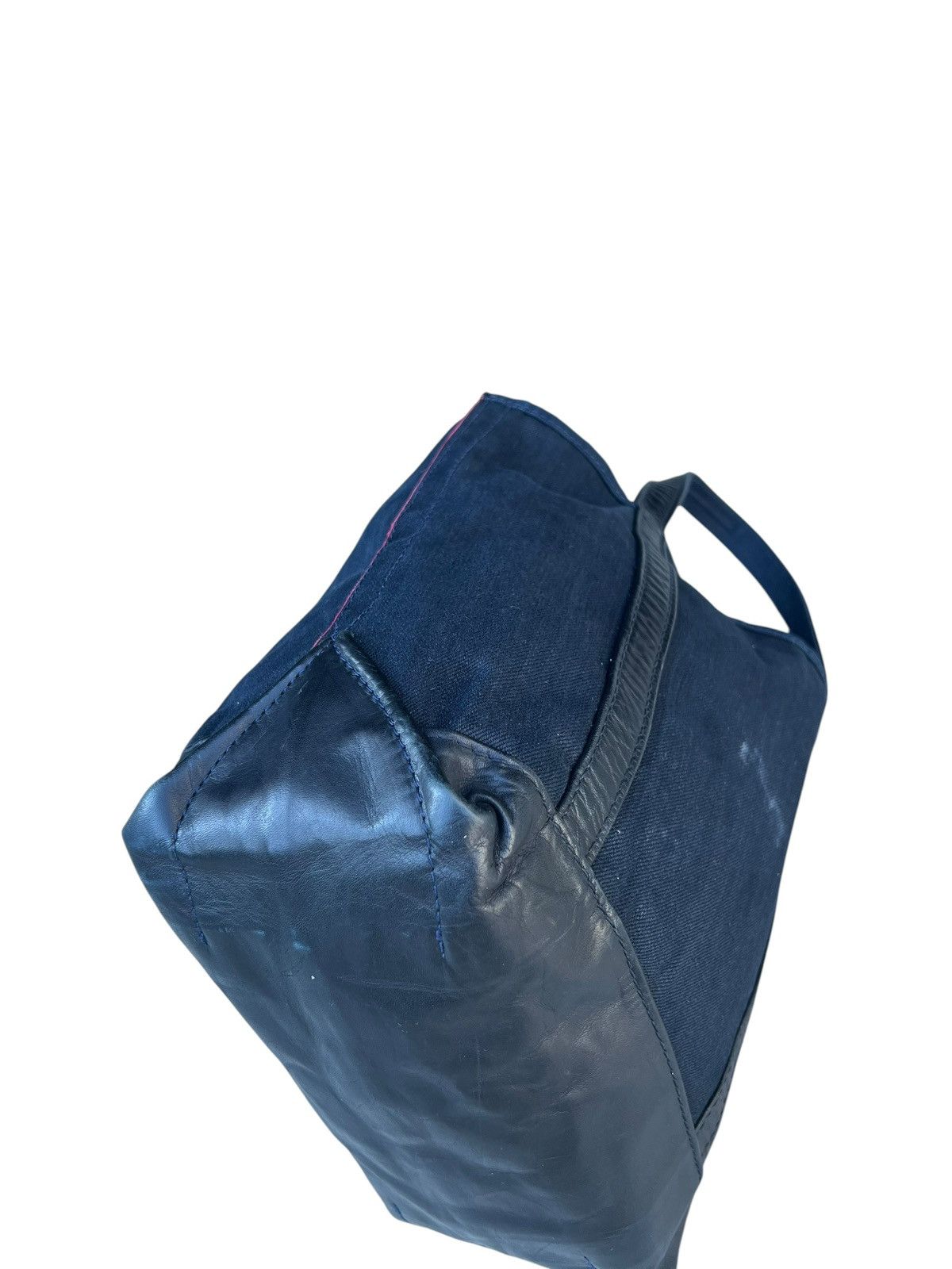 45rpm Vintage 45rpm Indigo Dyed Denim + Leather Tote Bag Size ONE SIZE - 13 Thumbnail