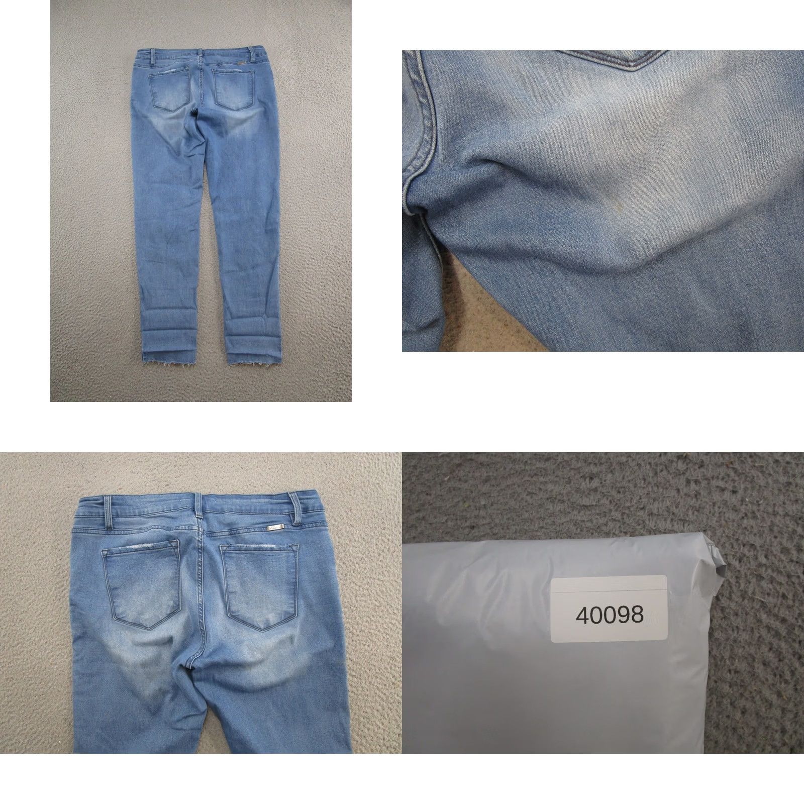 Vintage Kancan Jeans Womens Mid Rise Medium Wash Skinny Blue Stretch Denim Size 15/31 Slim 5-Pocket Design Button Zip Womens Clothing Size 24" / US 00 / IT 34 - 9 Thumbnail