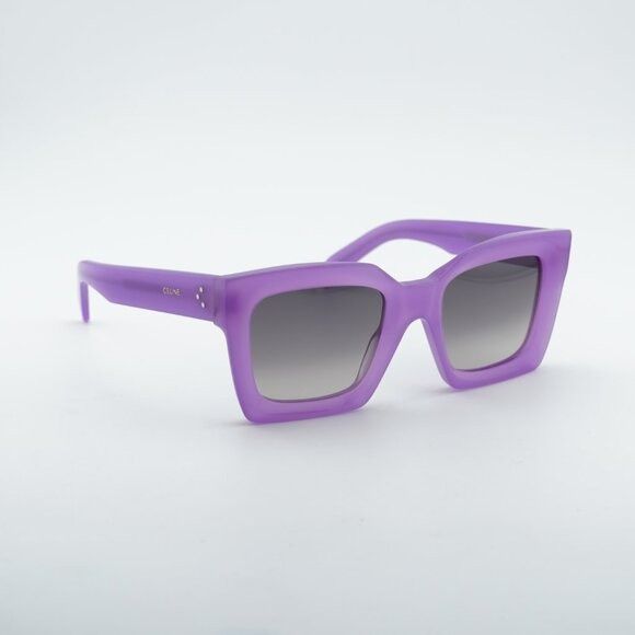 Celine Celine CL40130I 78F Sunglasses Shiny Purple Square Frame Size ONE SIZE - 4 Thumbnail