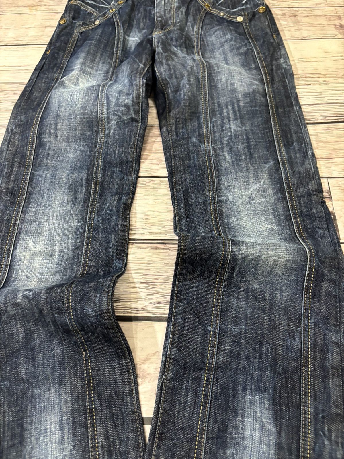 If Six Was Nine × Japanese Brand × Vintage Vintage Rick Owens Junya Watanabe Style Washed Jeans Size US 30 / EU 46 - 4 Thumbnail