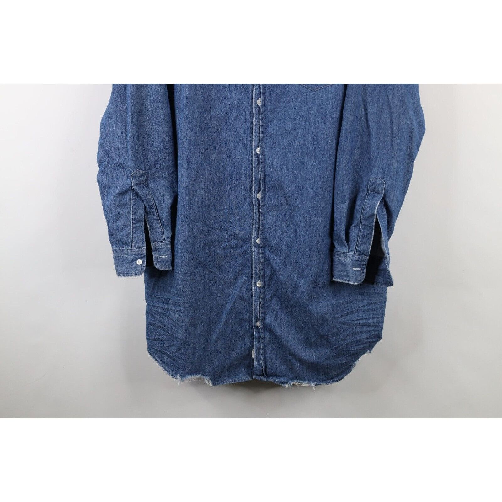 Frank & Eileen Frank & Eileen Cotton Mary Classic Denim Jean Shirt Dress Size L / US 10 / IT 46 - 3 Thumbnail