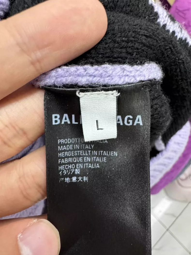 Balenciaga Balenciaga Taro purple bullet screen full letter knitted s Size L / US 10 / IT 46 - 4 Thumbnail