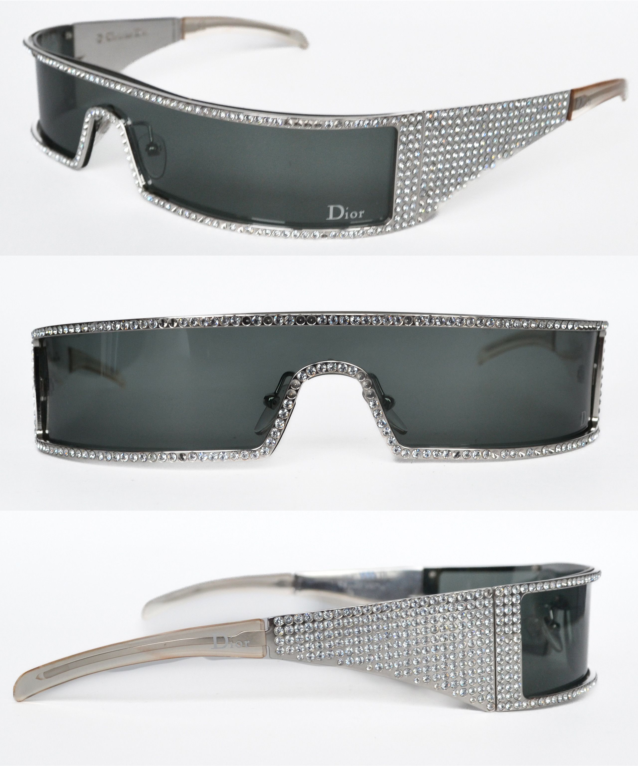 Dior DIOR Sunglasses Swarovski Punk 2003 GALLIANO Metal y2k Size ONE SIZE - 5 Thumbnail