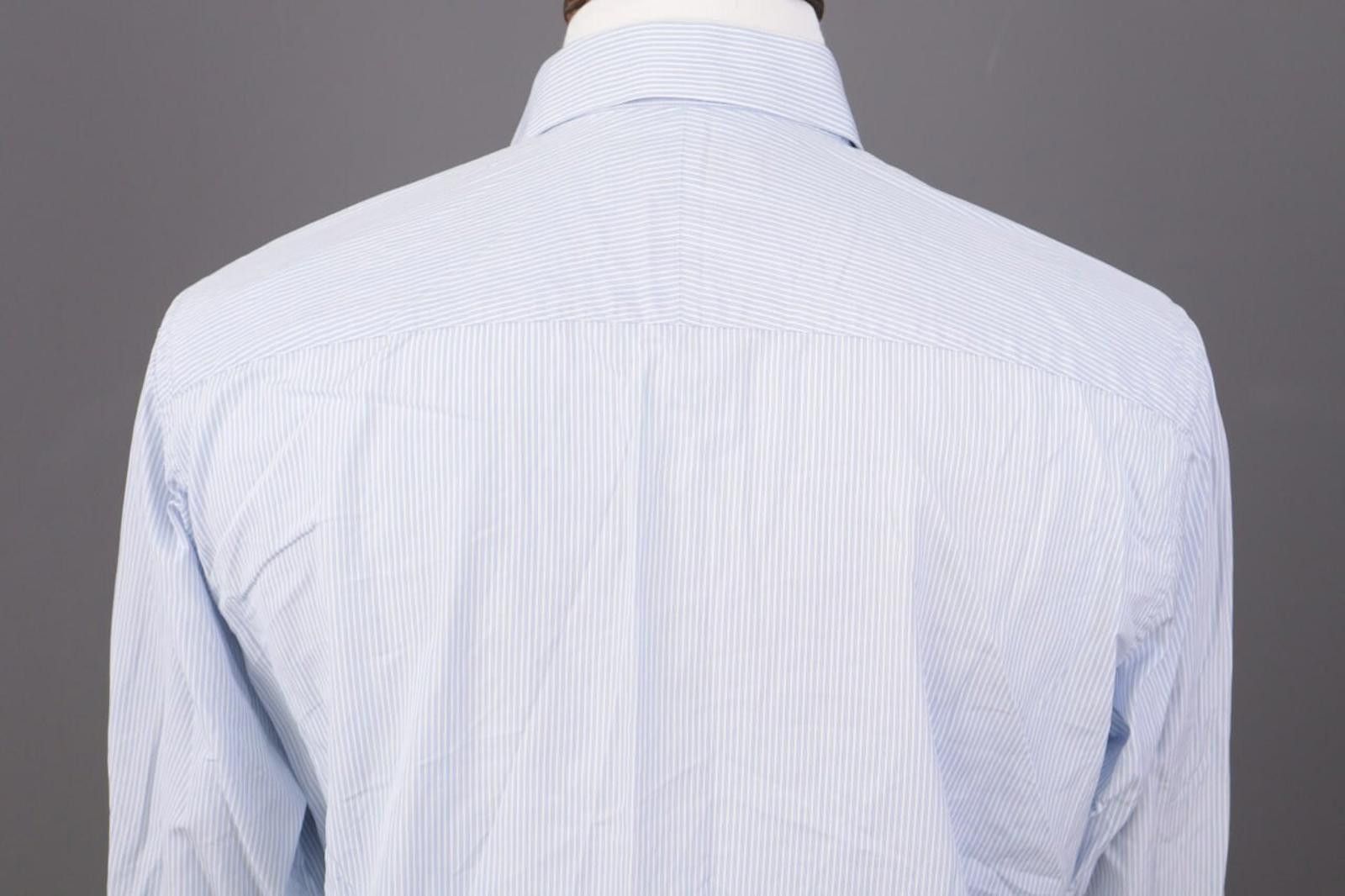 Gieves & Hawkes Gieves & Hawkes Blue Pinstripe Dress Shirt Size 41 / 16 Size US M / EU 48-50 / 2 - 9 Thumbnail