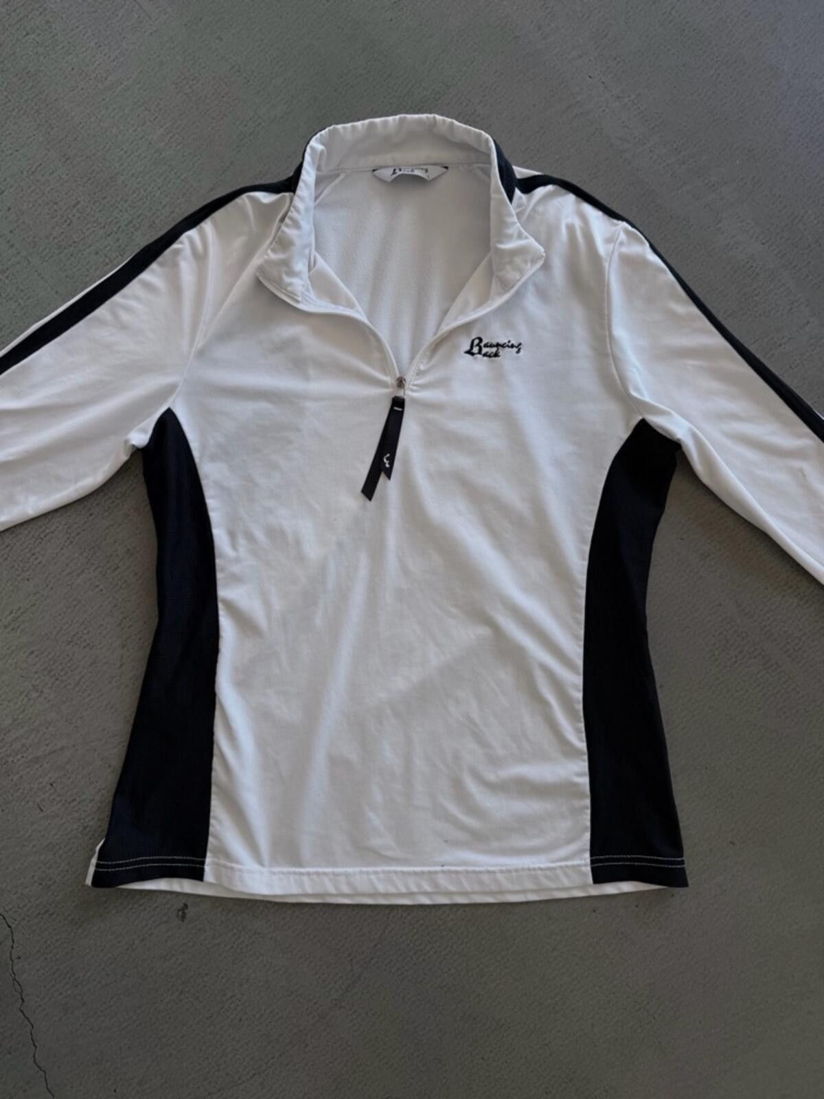 Wilson Bouncing Back / Golf Zip Top / White Black / Korean Brand Size L / US 10 / IT 46 - 1 Thumbnail