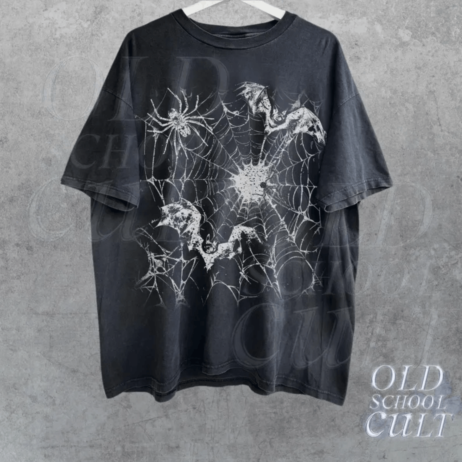 Japanese Brand × Vintage Spider Web Bat Vintage Y2k T-Shirt, Retro Horror 90s Size US M / EU 48-50 / 2 - 1 Thumbnail