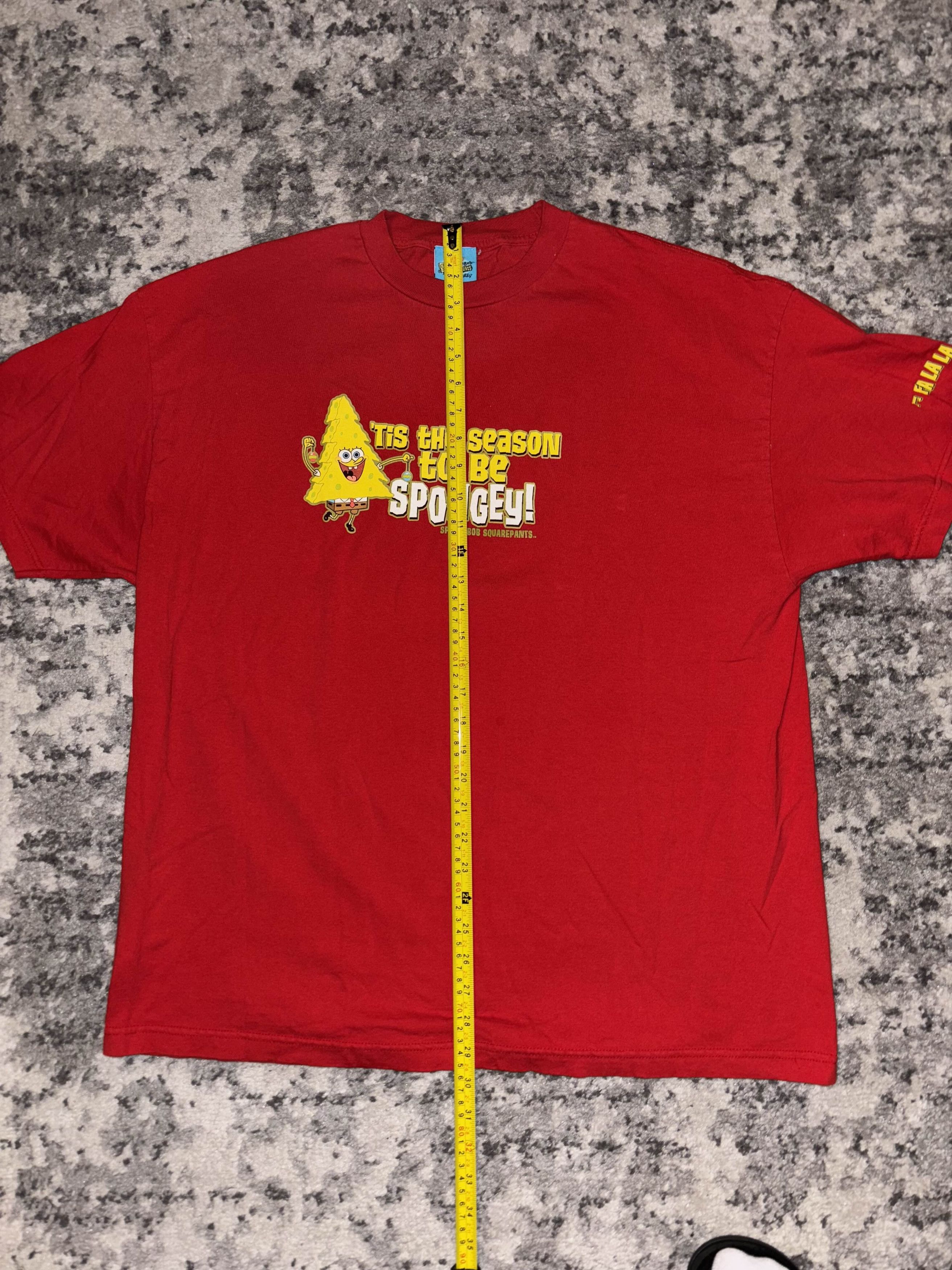 Nickelodeon 2002 Spongebob Squarepant Christmas Promo Shirt Size US XXL / EU 58 / 5 - 8 Thumbnail