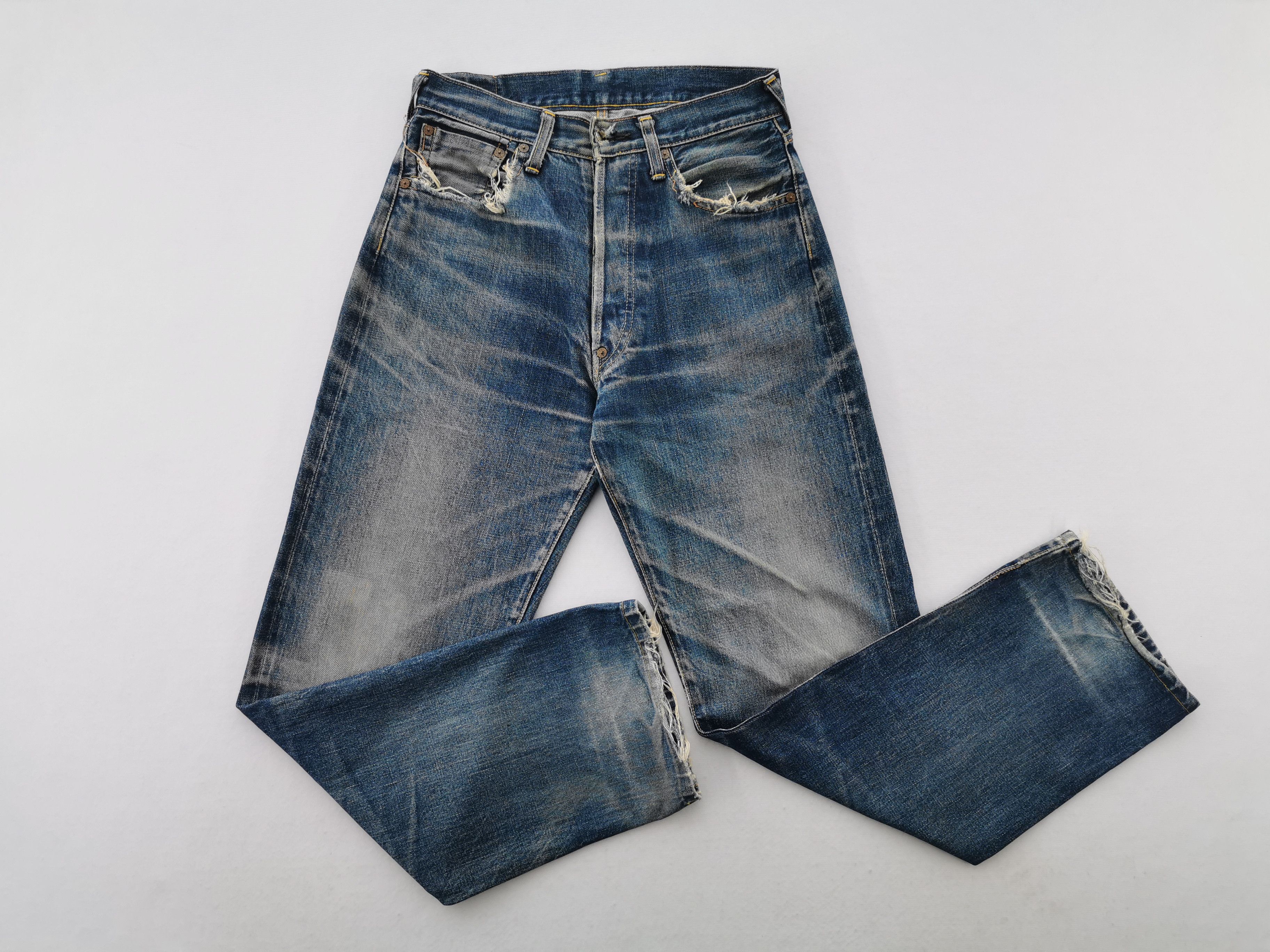 Vintage Distressed Vintage 90's Evis No. 3501XX Selvedge Denim Size US 28 / EU 44 - 1 Thumbnail