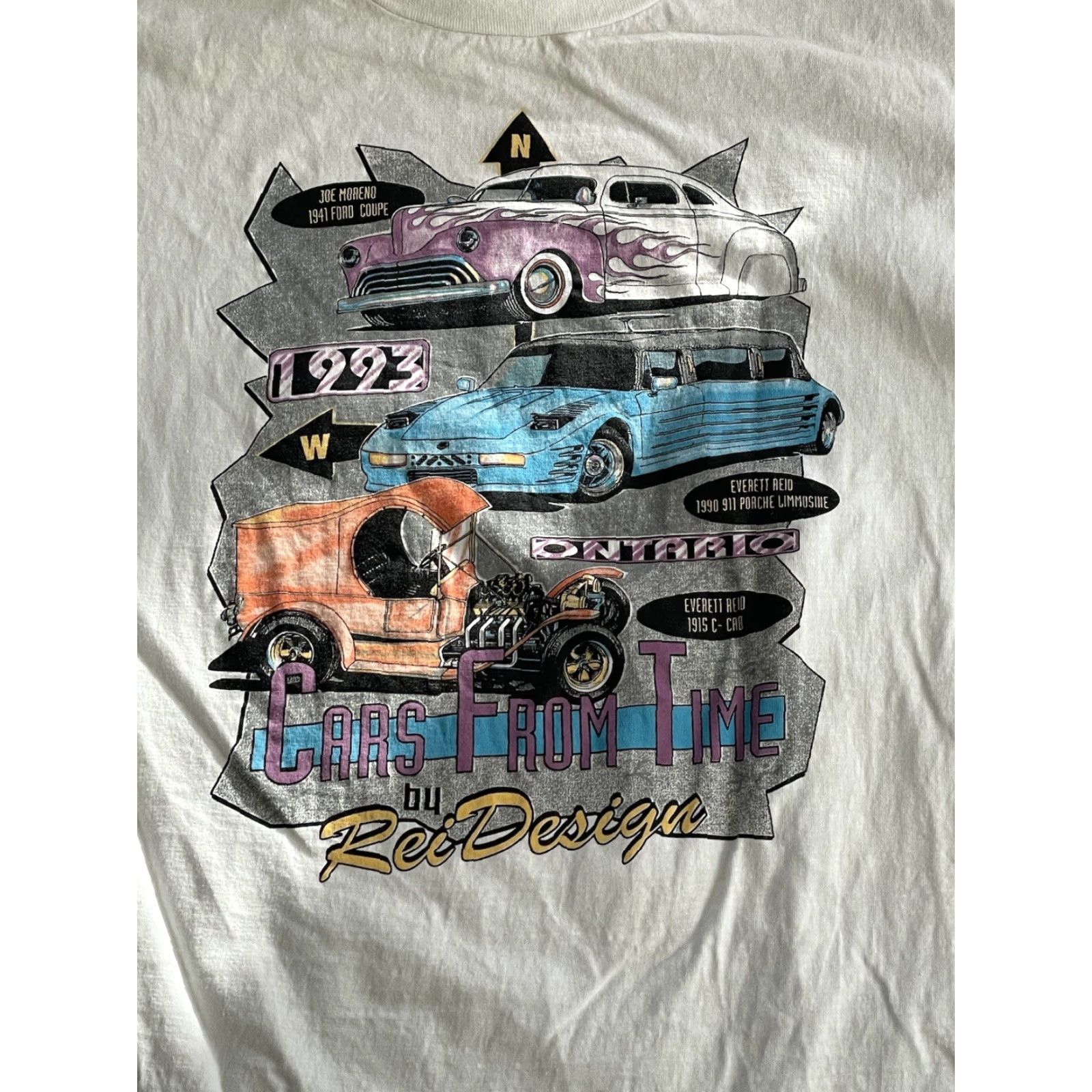 Vintage VINTAGE 1993 Hot Rod T-Shirt White XL Men Mens Size XL Shirt Size US XL / EU 56 / 4 - 2 Thumbnail