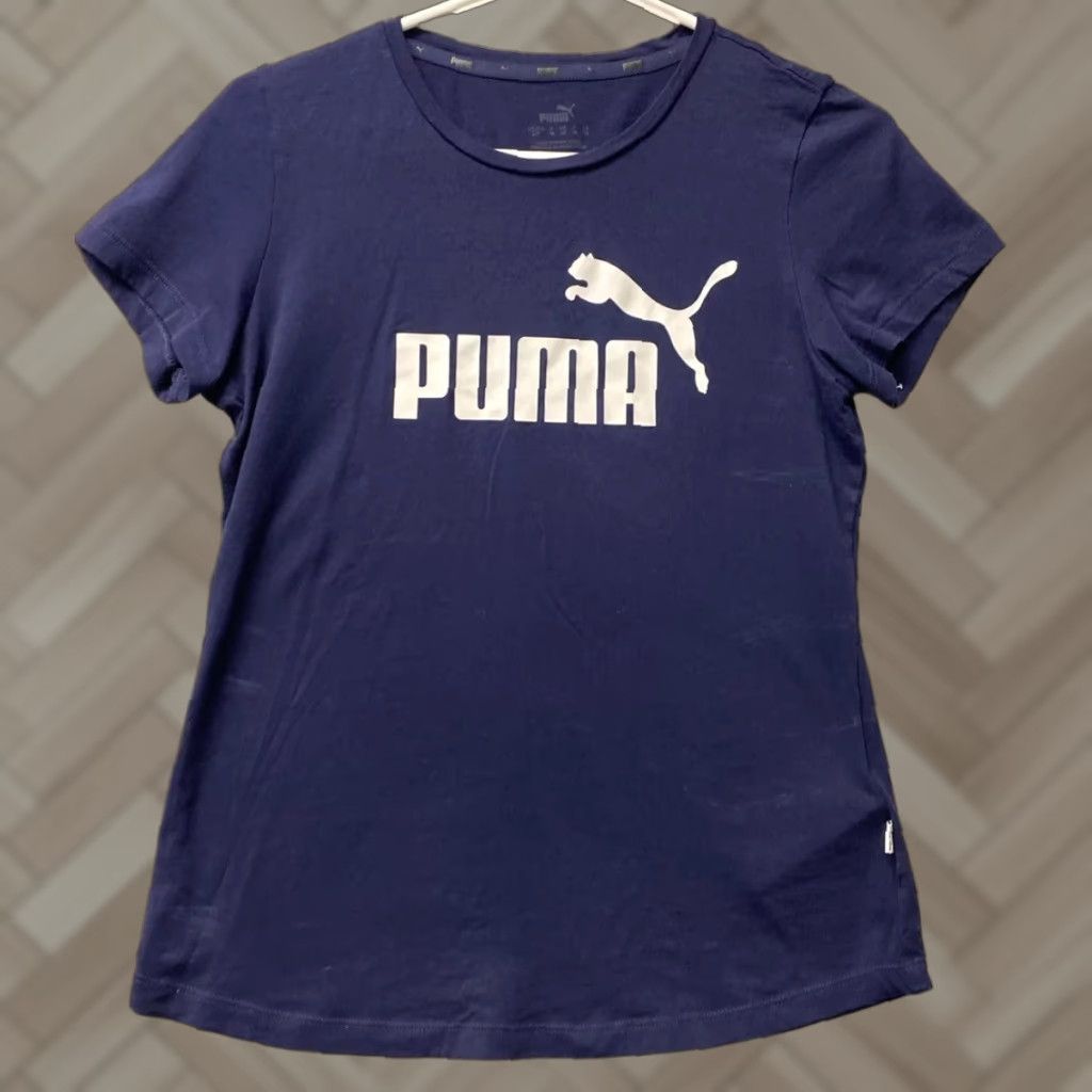 Puma PUMA Womens Short Sleeve Graphic T-Shirt Size S Navy White Logo /82-91 Size S / US 4 / IT 40 - 1 Thumbnail