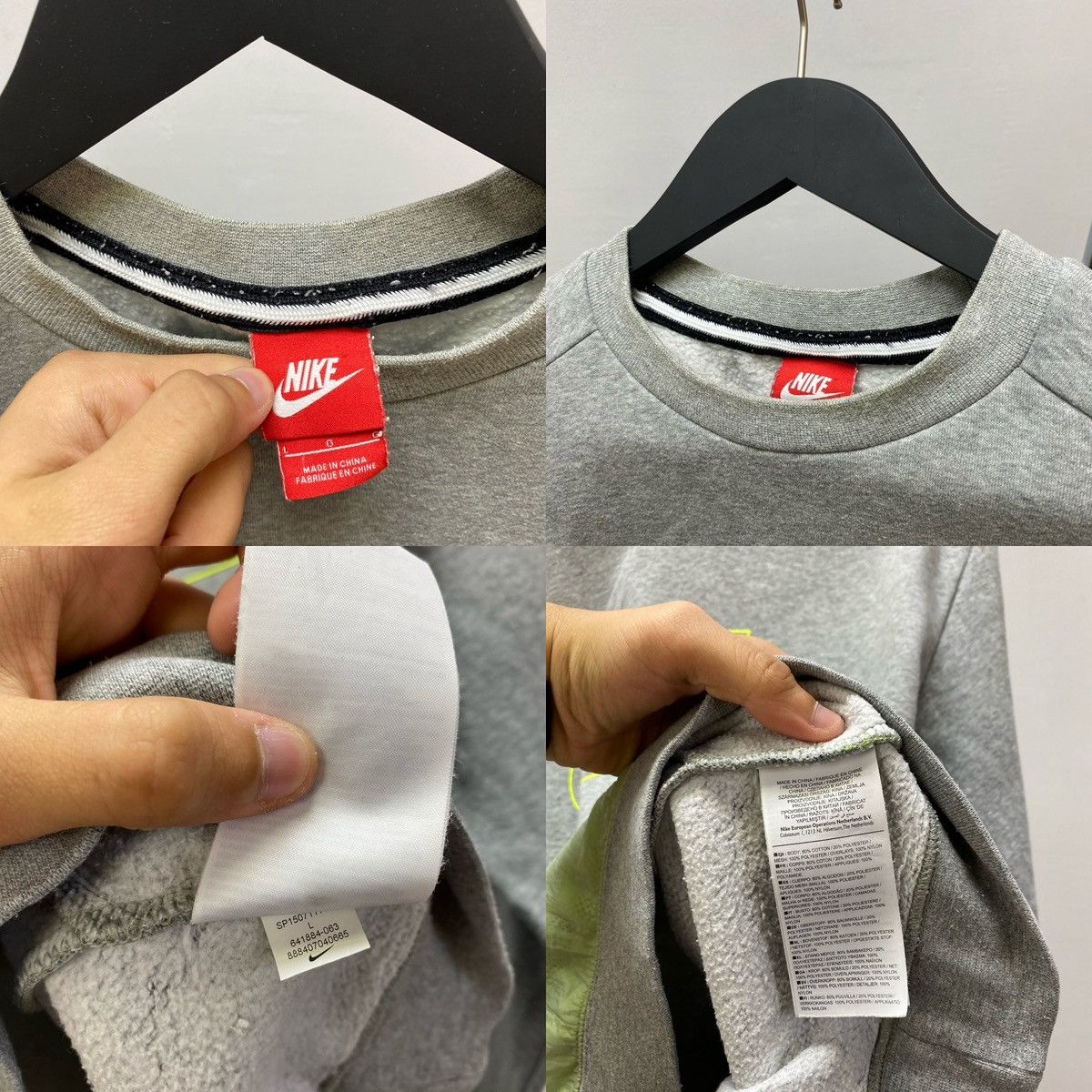 Nike × Vintage Nike Big Logo Crewneck Sweatshirt Pocket Size US L / EU 52-54 / 3 - 25 Thumbnail