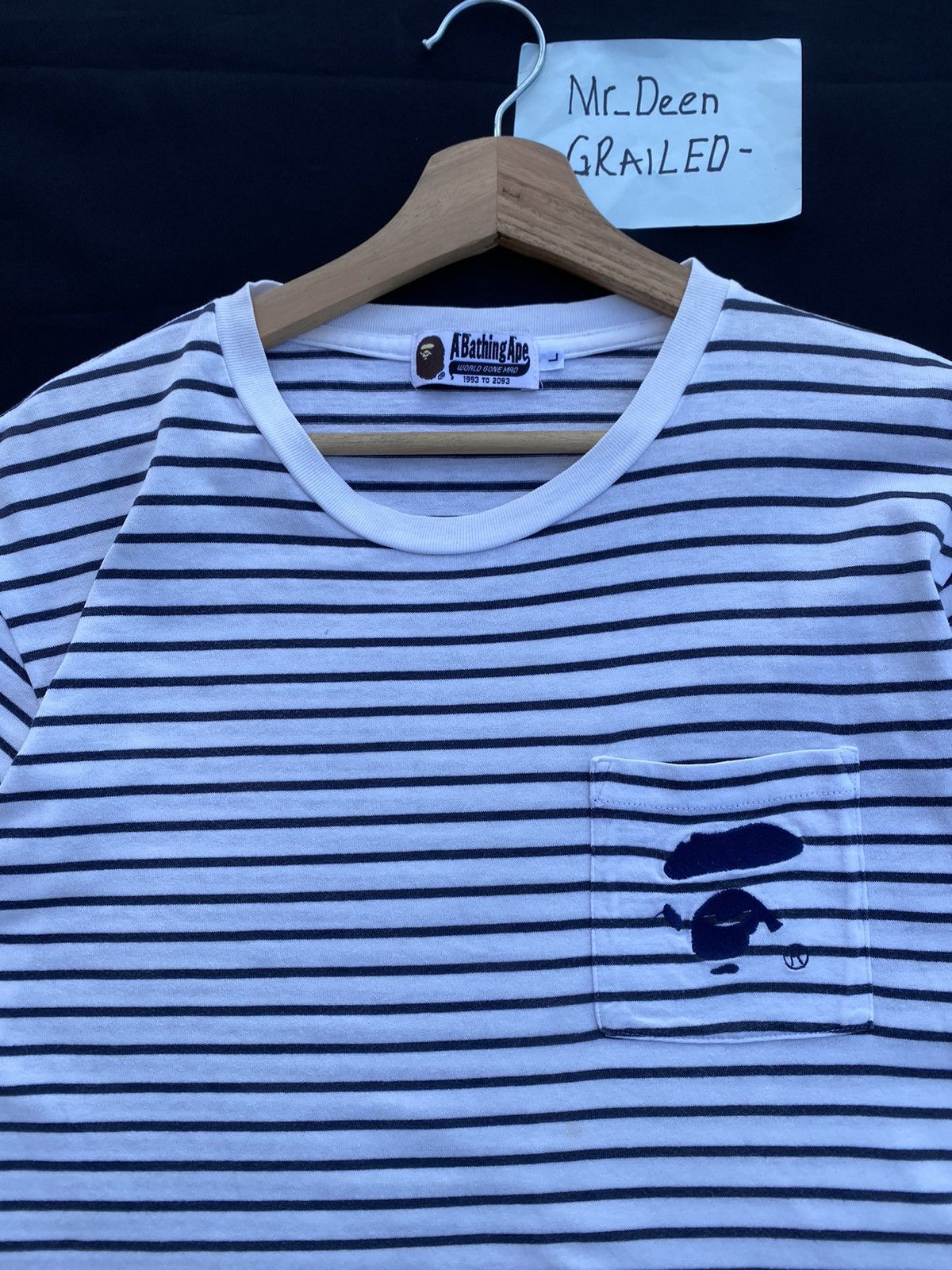 Rare BAPE Stripes Tshirt