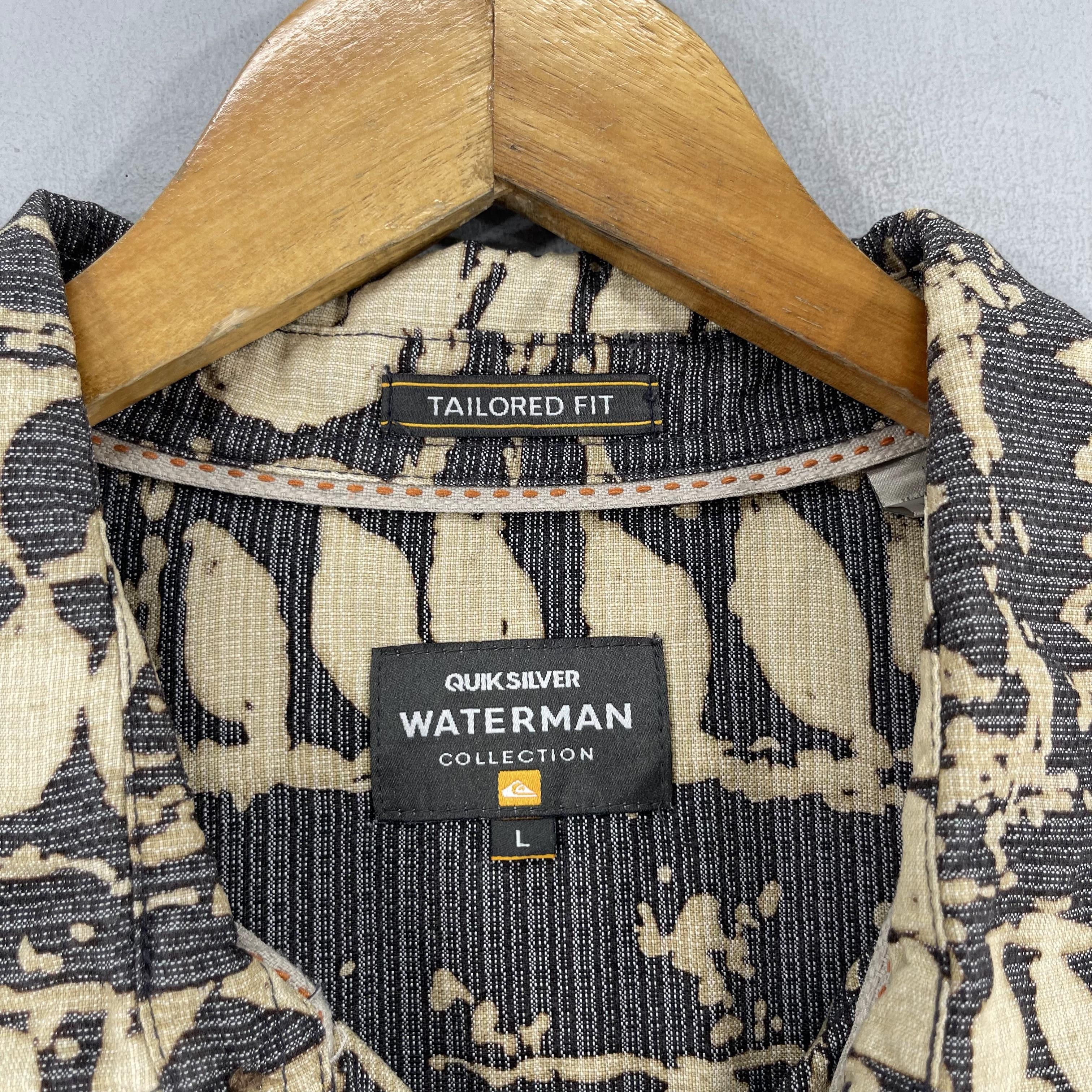 Quiksilver Vintage QUIKSILVER Waterman Flower Motive Hawaii Shirt Size US L / EU 52-54 / 3 - 5 Thumbnail