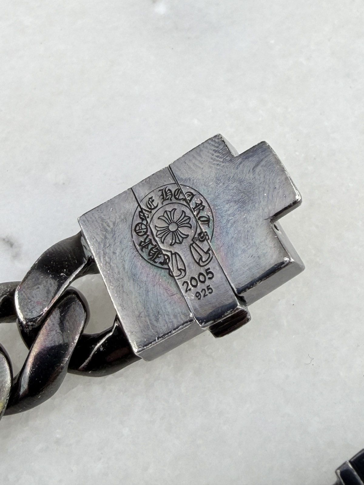 Chrome Hearts RARE CHROME HEARTS BLACK RHODIUM FLEUR BOX ID PAVED DIAMOND Size ONE SIZE - 10 Thumbnail