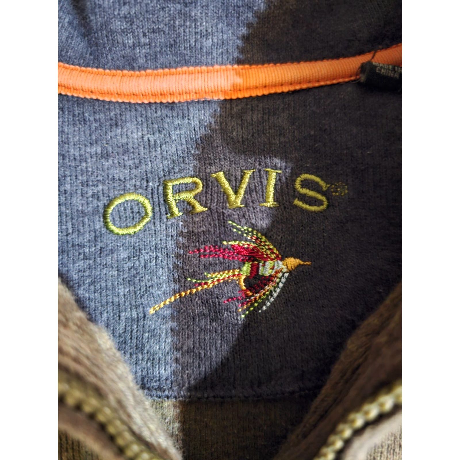Orvis VINTAGE Orvis Classic 1/4 Zip 100% Cotton Mock Neck Pullover Mens 2XL Distressed Shirt Size US XXL / EU 58 / 5 - 4 Thumbnail