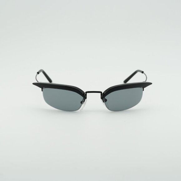 Prada Prada PRB50S 1AB3C2 Sunglasses Black Rectangle Frame Size ONE SIZE - 3 Thumbnail