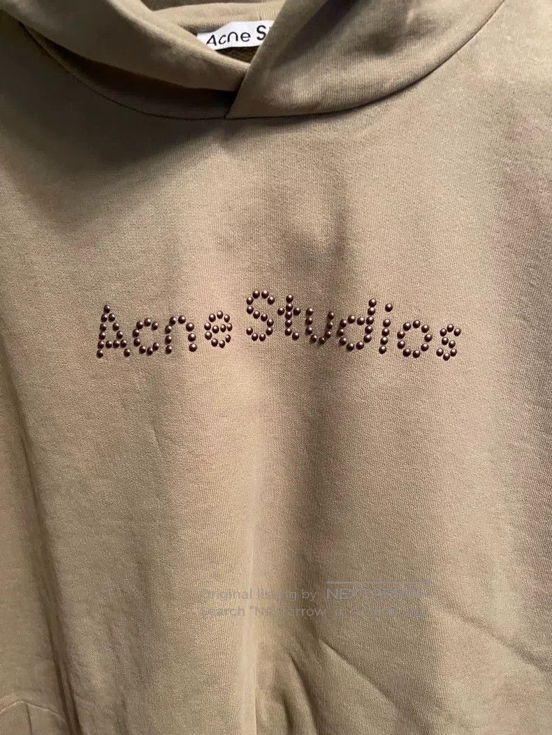 Acne Studios Acne Studios Desert Color Rivets Logo Hooded Sweatshirt Size US S / EU 44-46 / 1 - 2 Thumbnail