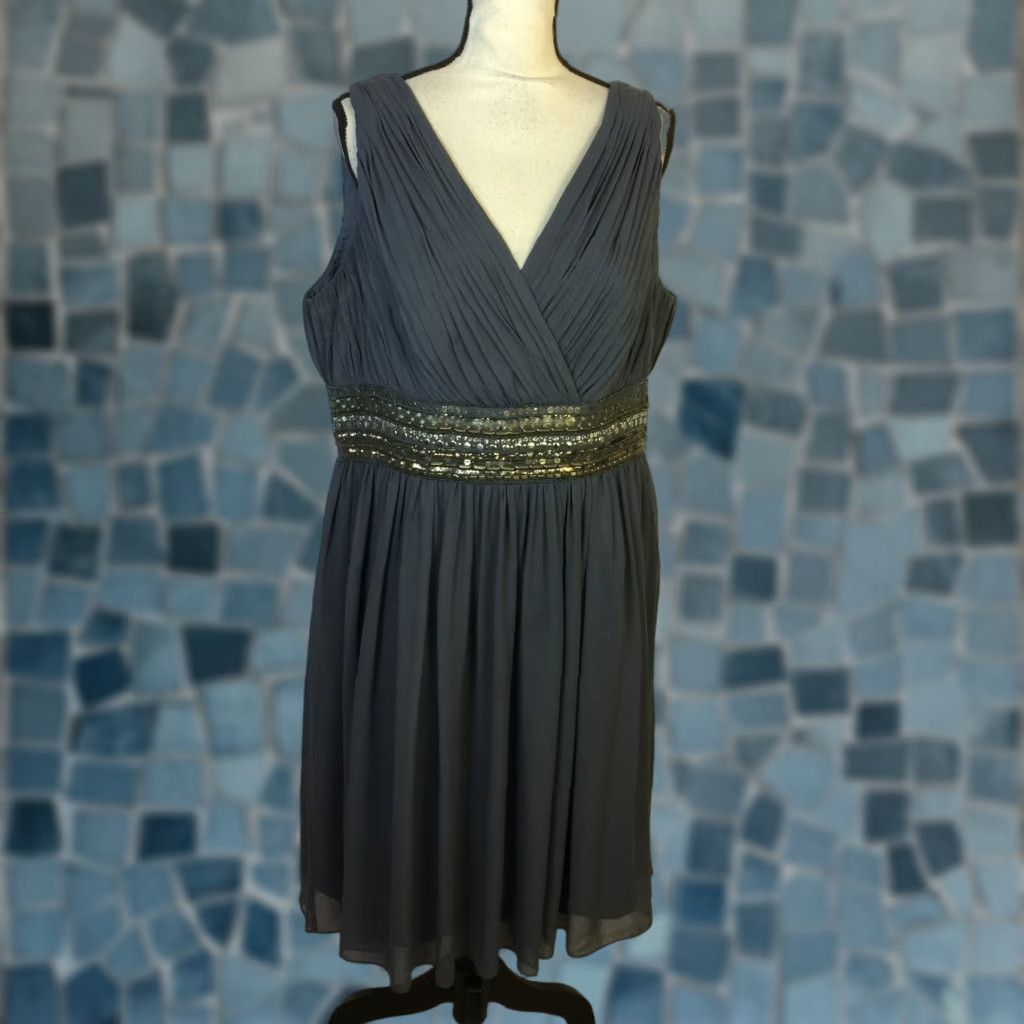 vintage hand-beaded cocktail dress ASHLEYlauren 4796 Hand Beaded Cocktail Dress