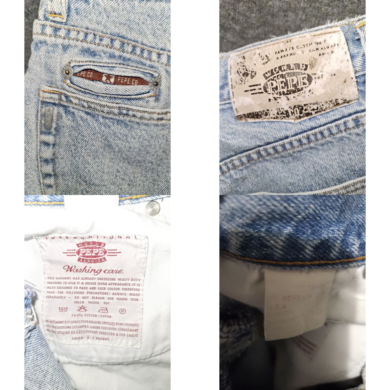 Pepe Jeans VINTAGE Pepe Jeans Shorts Mens 28 Blue Denim Bermuda 90s Made USA Pepe Co Mens Size US 28 / EU 44 - 8 Thumbnail