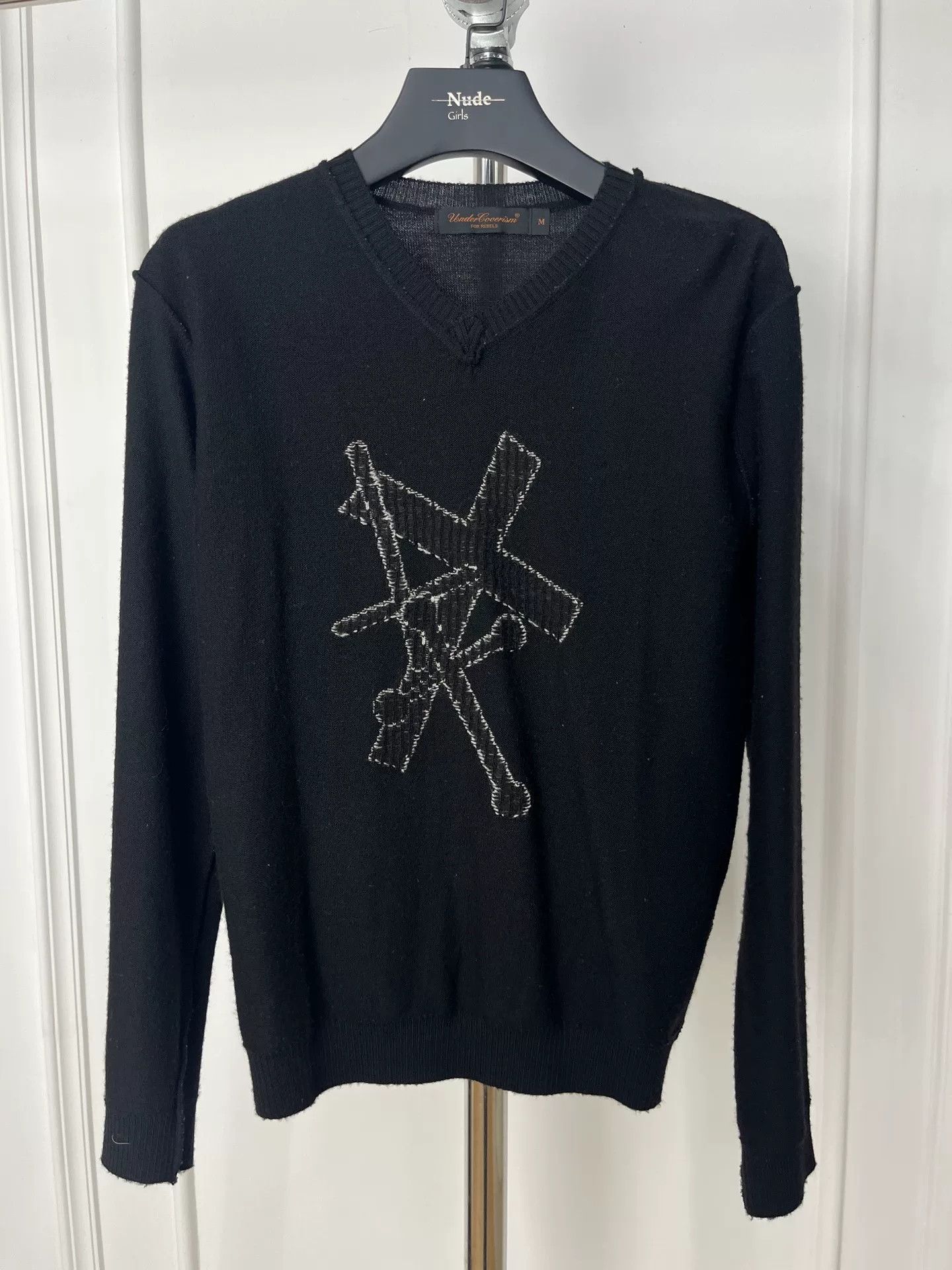 Comme des Garcons black knit sweater with unique design Size US S / EU 44-46 / 1 - 1 Thumbnail