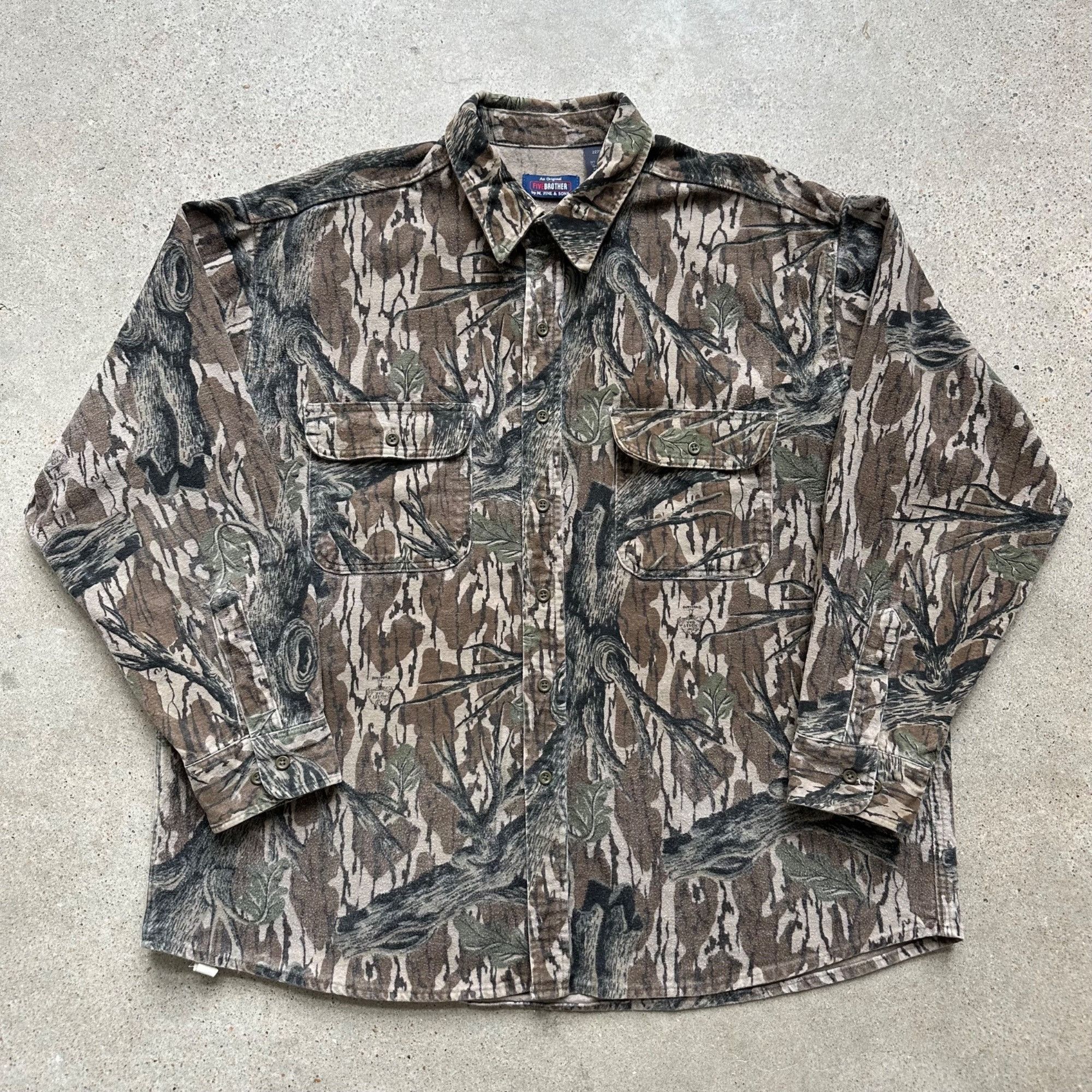 Image of Vintage Mossy Oak Tree Stand Camo Button Up Shirt 2Xl, Men's