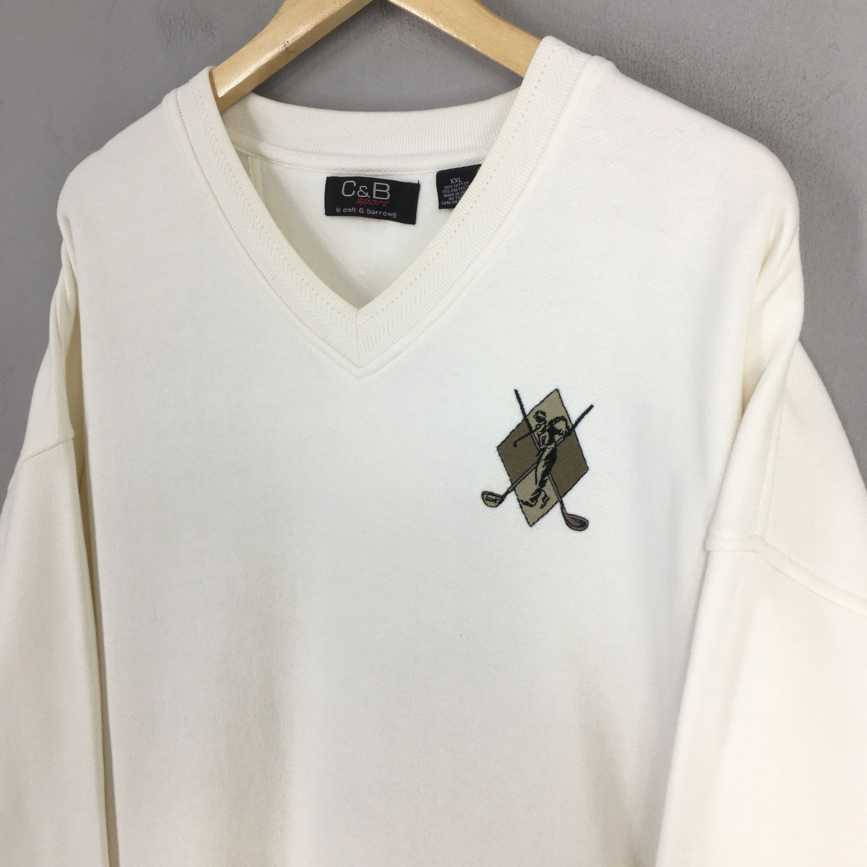 Croft & Barrow Vintage Croft & Barrow Golf White Sweatshirt XXLarge Size US XXL / EU 58 / 5 - 3 Thumbnail