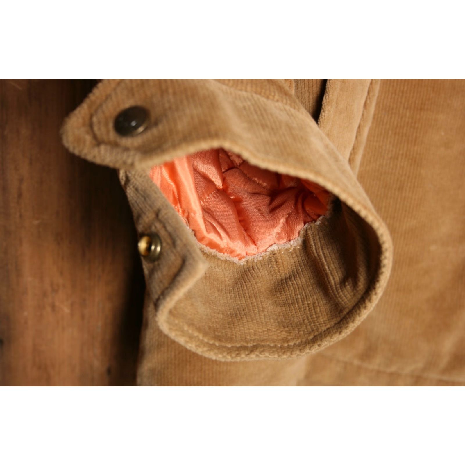 Vintage VINTAGE William Barry Tan Corduroy Sherpa Lined Snap Button Ranch Jacket Sz. 42 Mens Jacket Size US XS / EU 42 / 0 - 7 Thumbnail