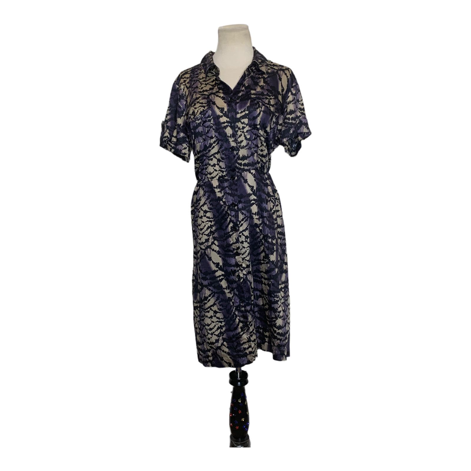 Alfani Alfani animal print short sleeves shirt mini dress size 14 Size XL / US 12-14 / IT 48-50 - 11 Thumbnail