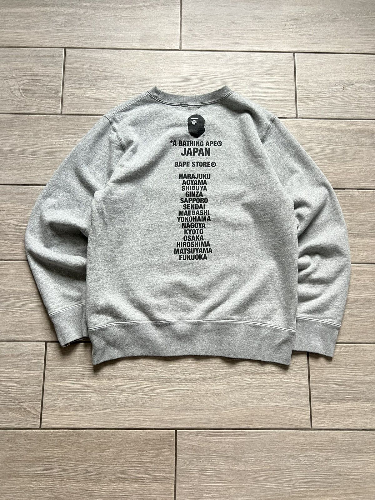 Bape BAPE Sweatshirt Japan Ape Head Pullover Gray Medium Size US M / EU 48-50 / 2 - 3 Thumbnail