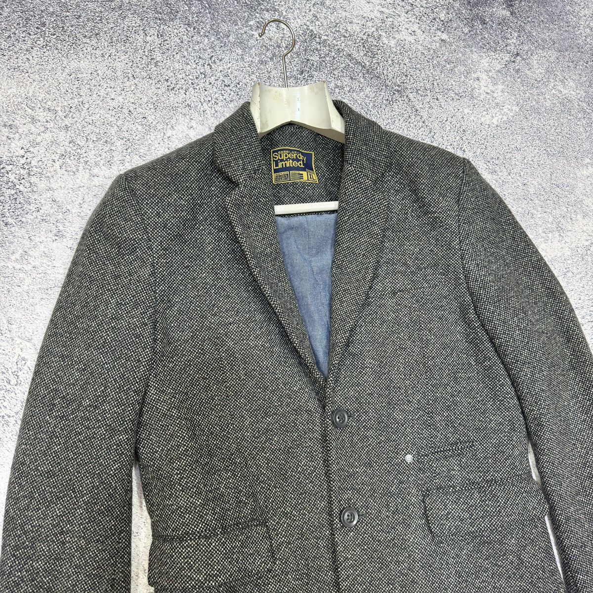 Superdry Superdry Gray Wool Blazer L size Size 52R - 3 Thumbnail