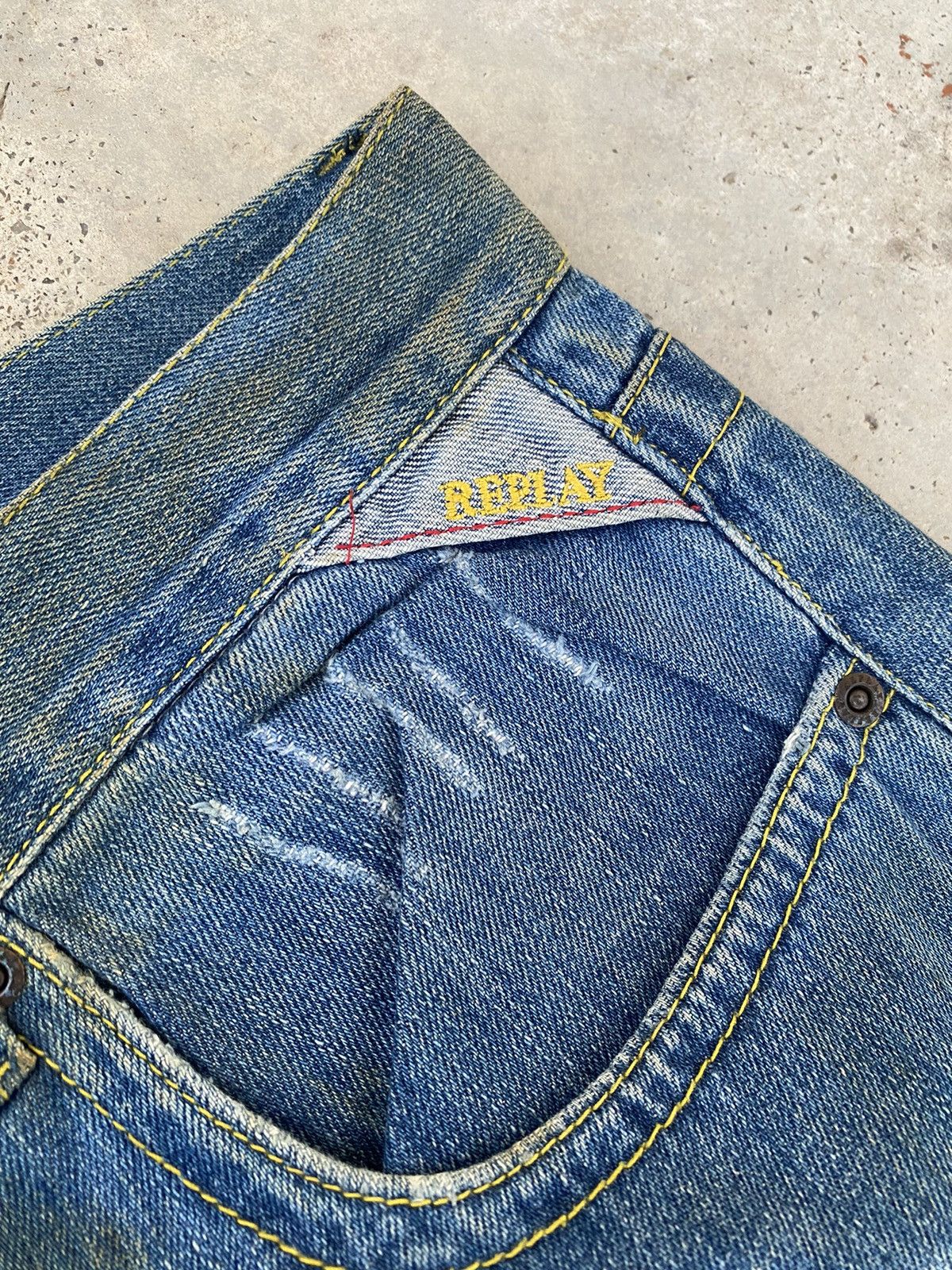 Replay 2000s Replay “ ANGELS” Embroidered Patches y2k Denim Size US 34 / EU 50 - 11 Thumbnail