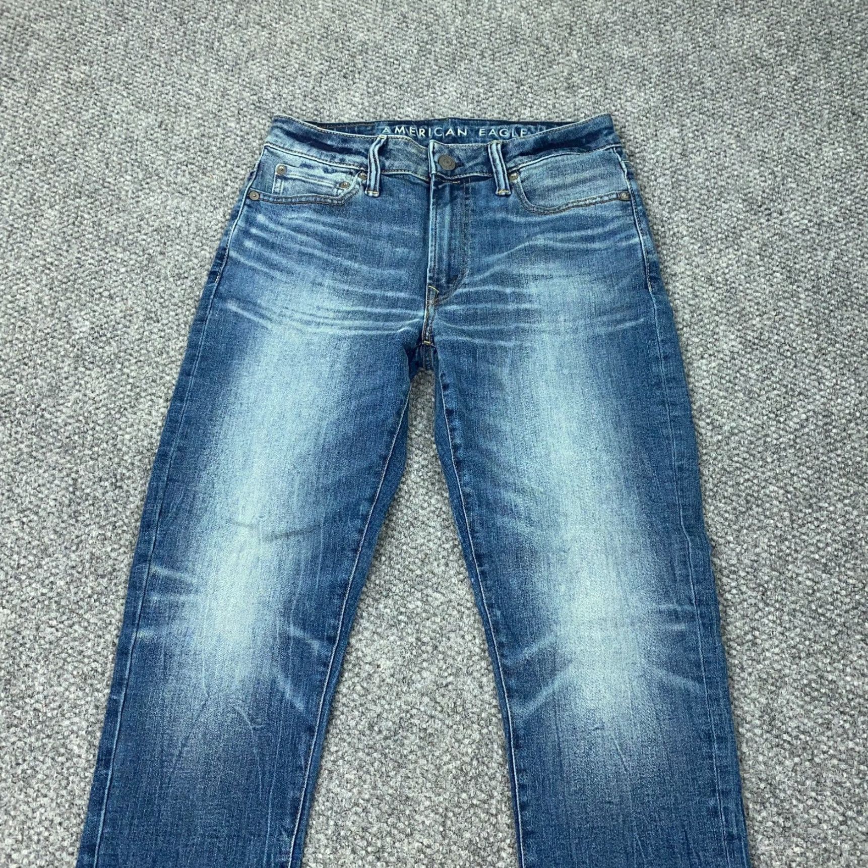 American Eagle Outfitters American Eagle Jeans Mens 30x32 Slim Staright Blue Next Level AirFlex Faded Size US 30 / EU 46 - 2 Thumbnail
