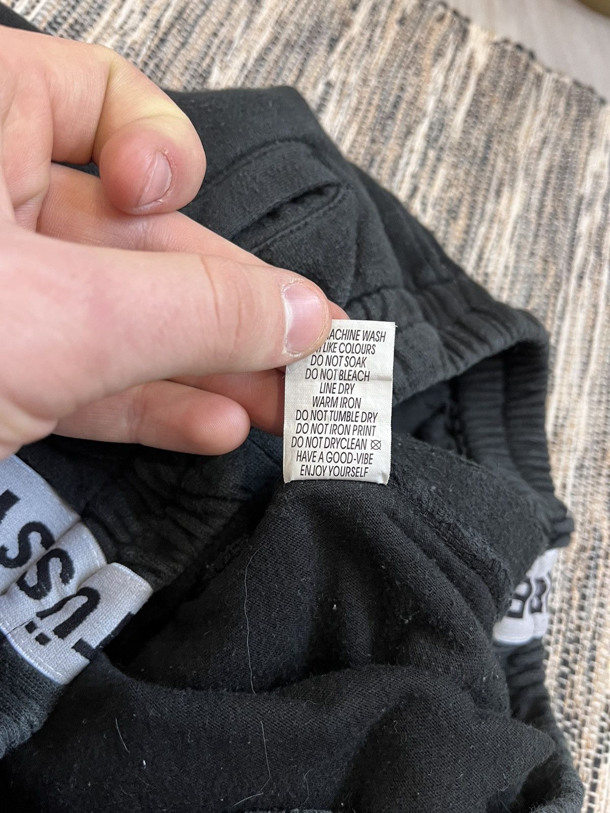 Stussy × Vintage Rare Vintage Stussy Sweatpants Black logo faded velours Size 30" / US 8 / IT 44 - 16 Thumbnail