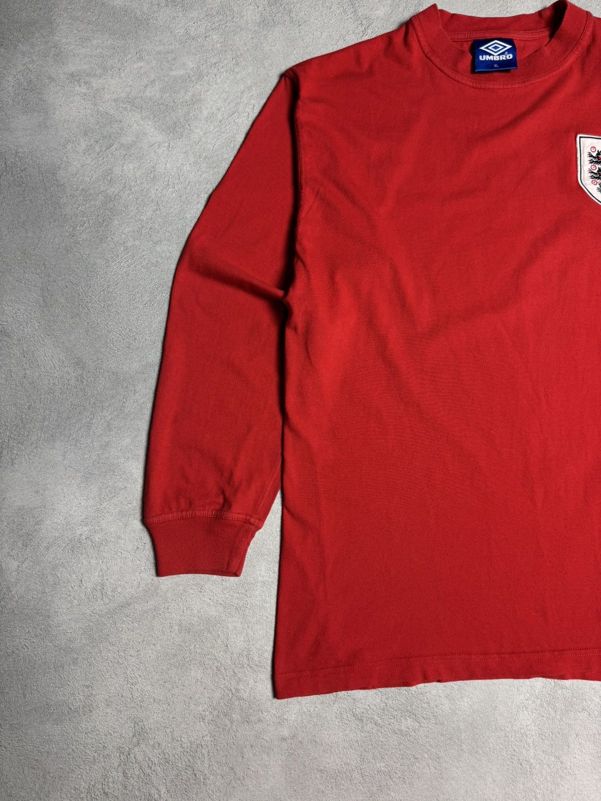 Umbro England 1990s Retro Football Soccer Shirt Long Sleeve Umbro Size US XL / EU 56 / 4 - 5 Thumbnail