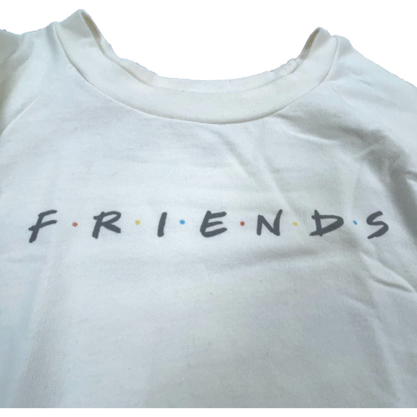 Vintage Friends Sweatshirt Women XS White Round Neck Pullover Long Sleeve Logo All Seasons Casual Vintage? No Size XS / US 0-2 / IT 36-38 - 3 Thumbnail